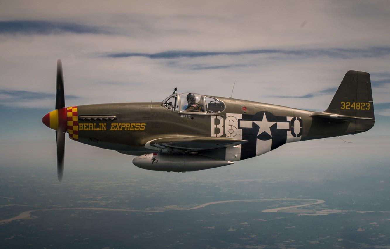 Wallpaper Mustang, Fighter, USAF, The Second World War, North