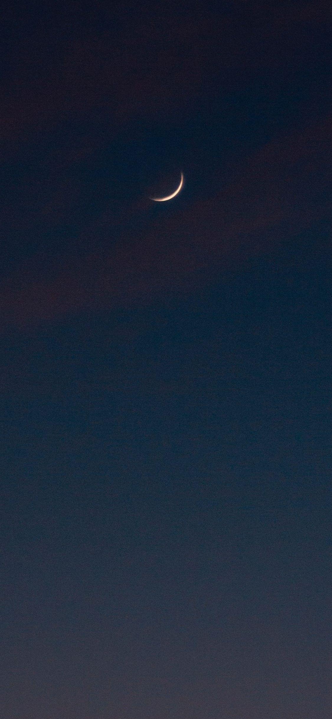 Night, clean sky, moon, 1125x2436 wallpaper. Dark wallpaper