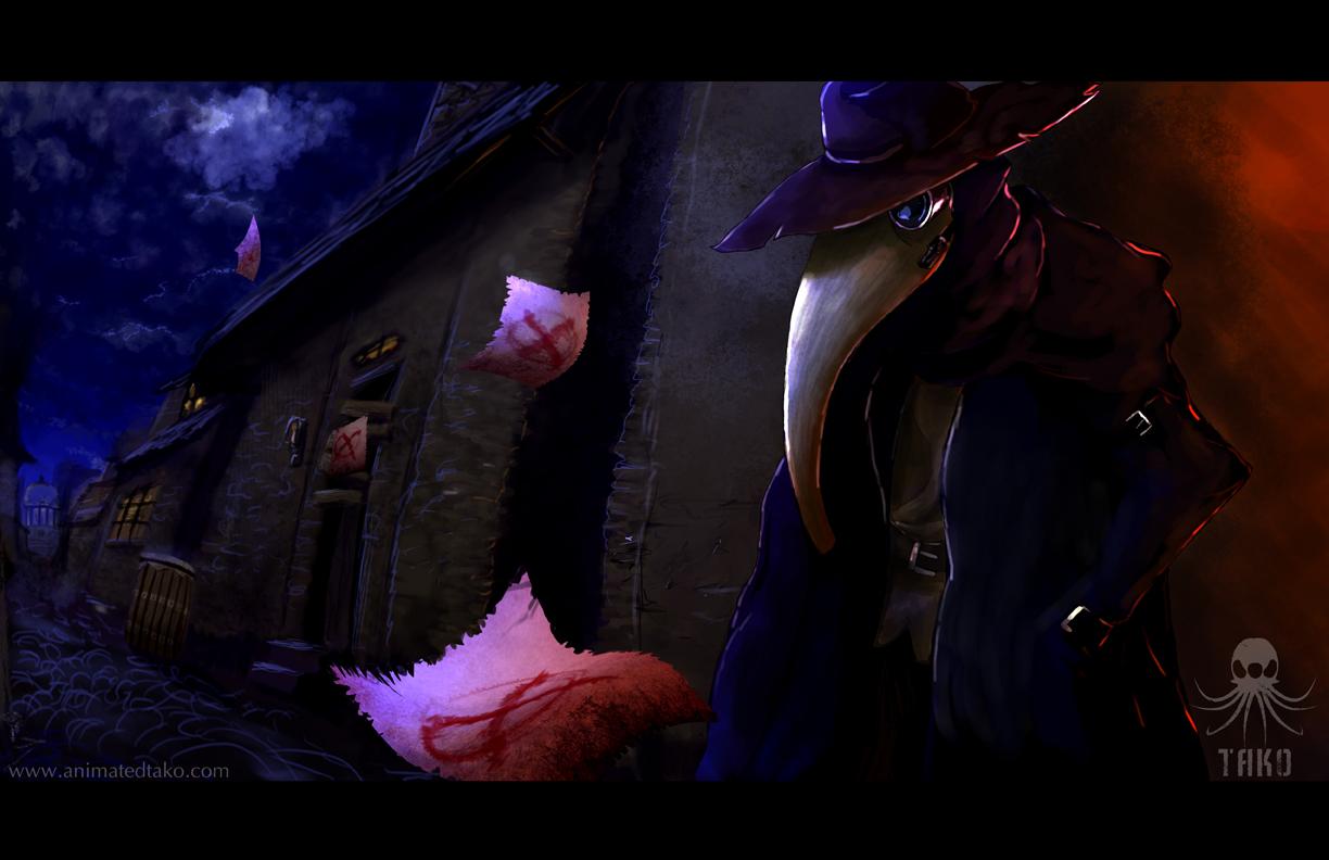 Free download viewing plague doctor HD wallpaper color palette