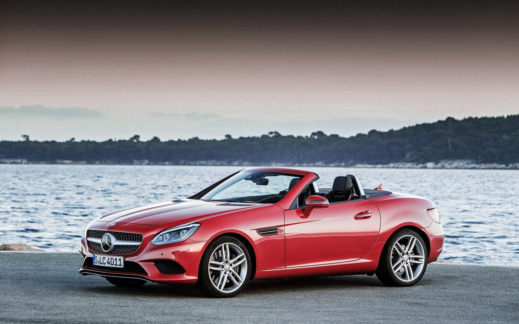 Download Wallpaper 1680x1050 Mercedes Benz, Slk Class, R172, Red