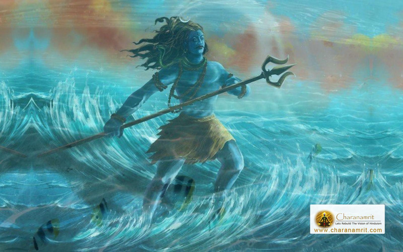 Lord Shiva's Incarnation Jalandhara Colorful HD Wallpaper