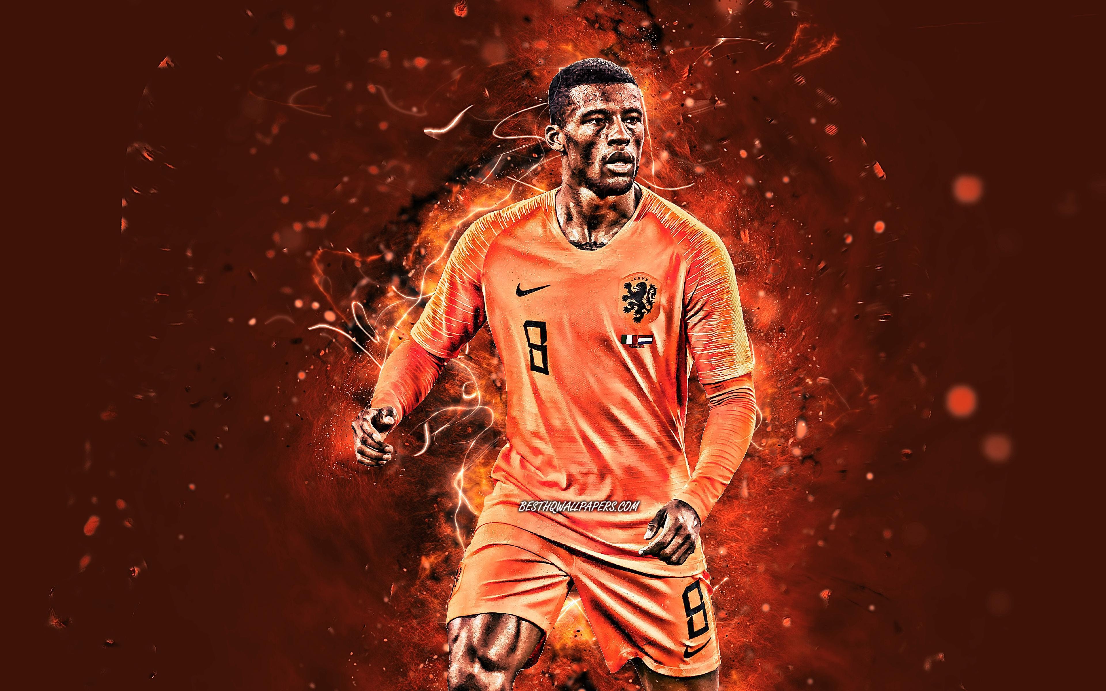 Download Wallpaper 4k, Georginio Wijnaldum, Close Up, Netherlands