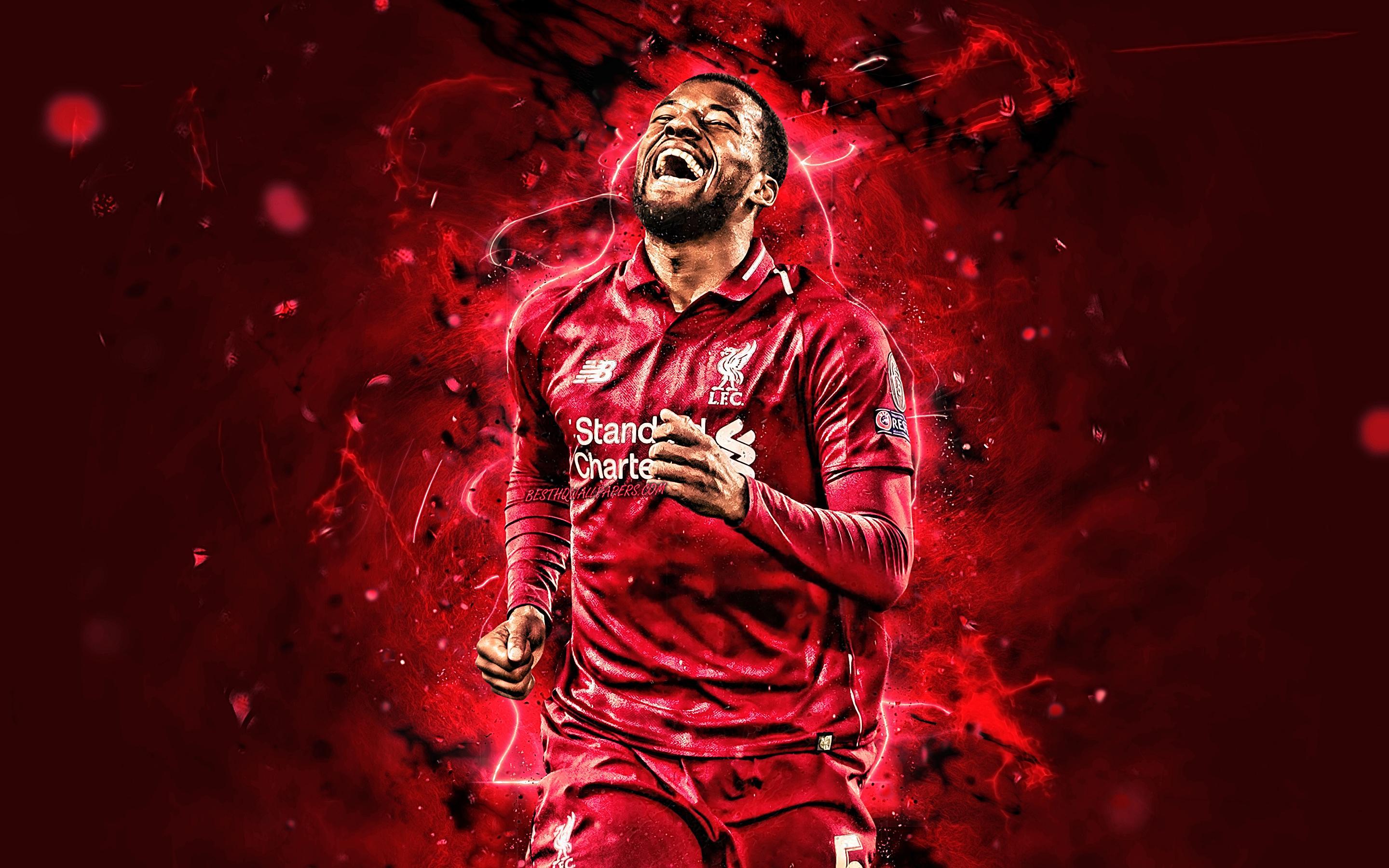 Download wallpaper Georginio Wijnaldum, Liverpool FC, goal, Dutch