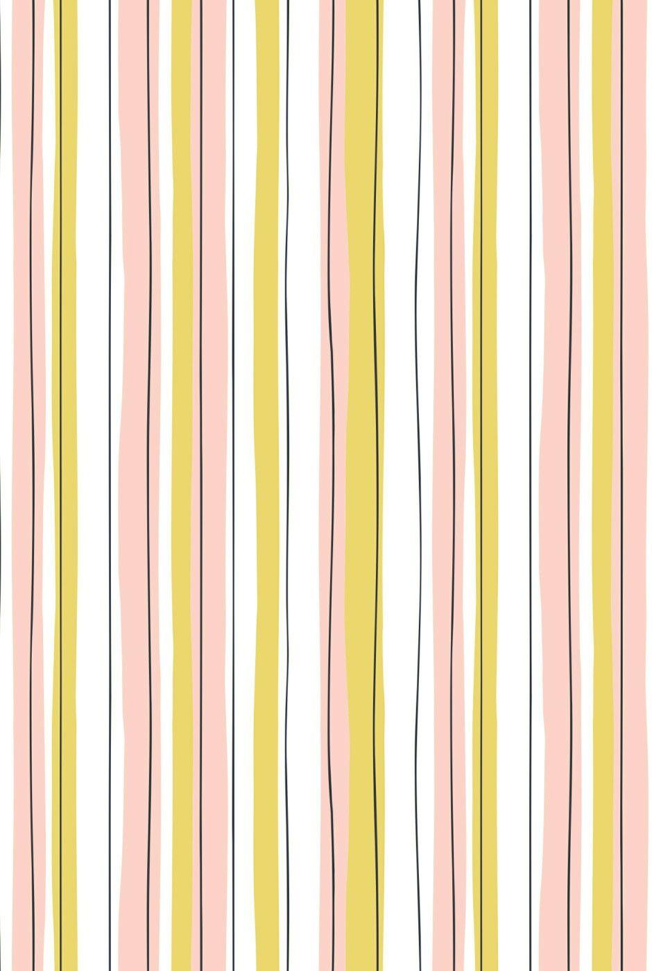 Yellow and pink stripes. Homescreen wallpaper, Striped
