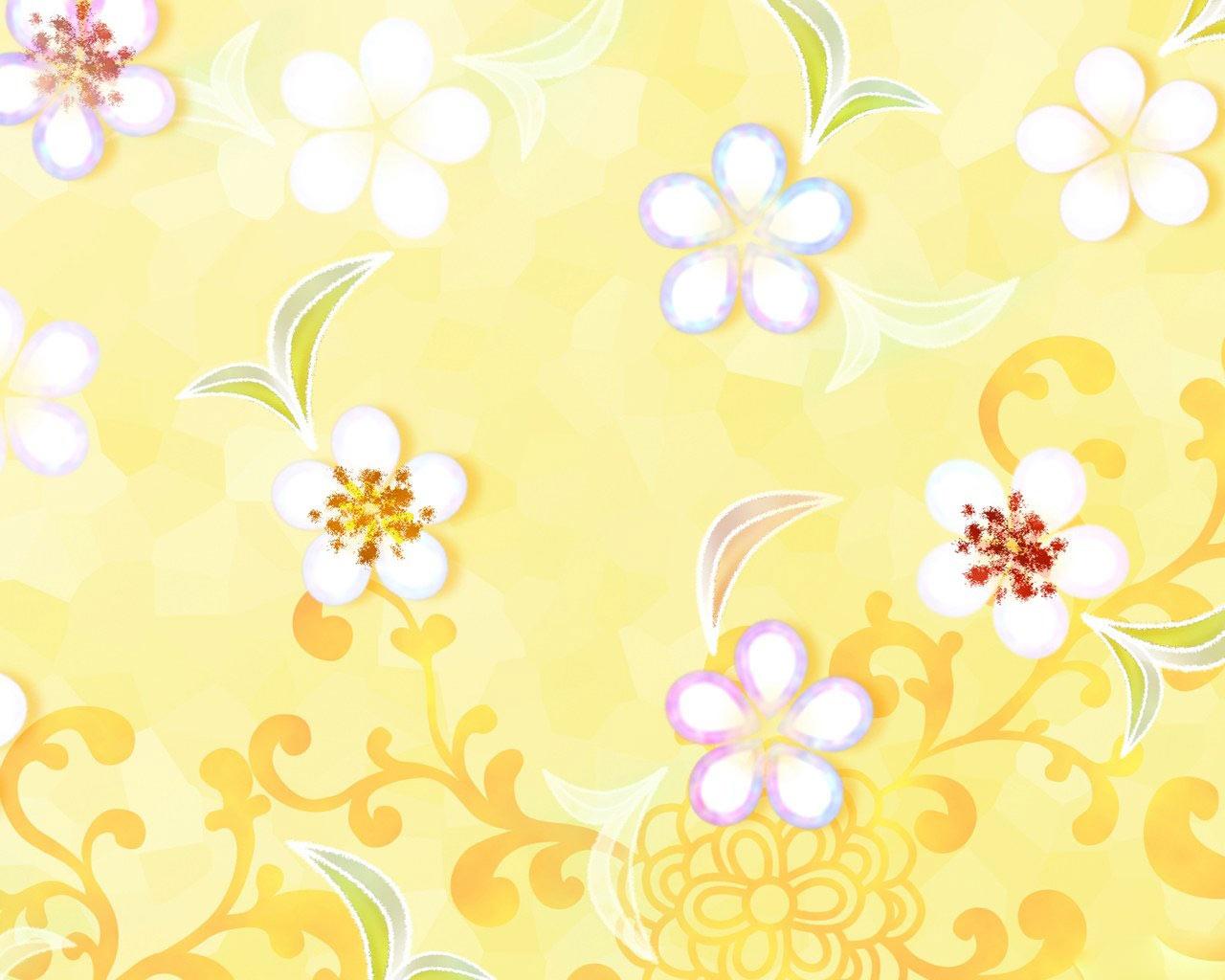 Spring Flower Pattern Free PPT Background for your PowerPoint