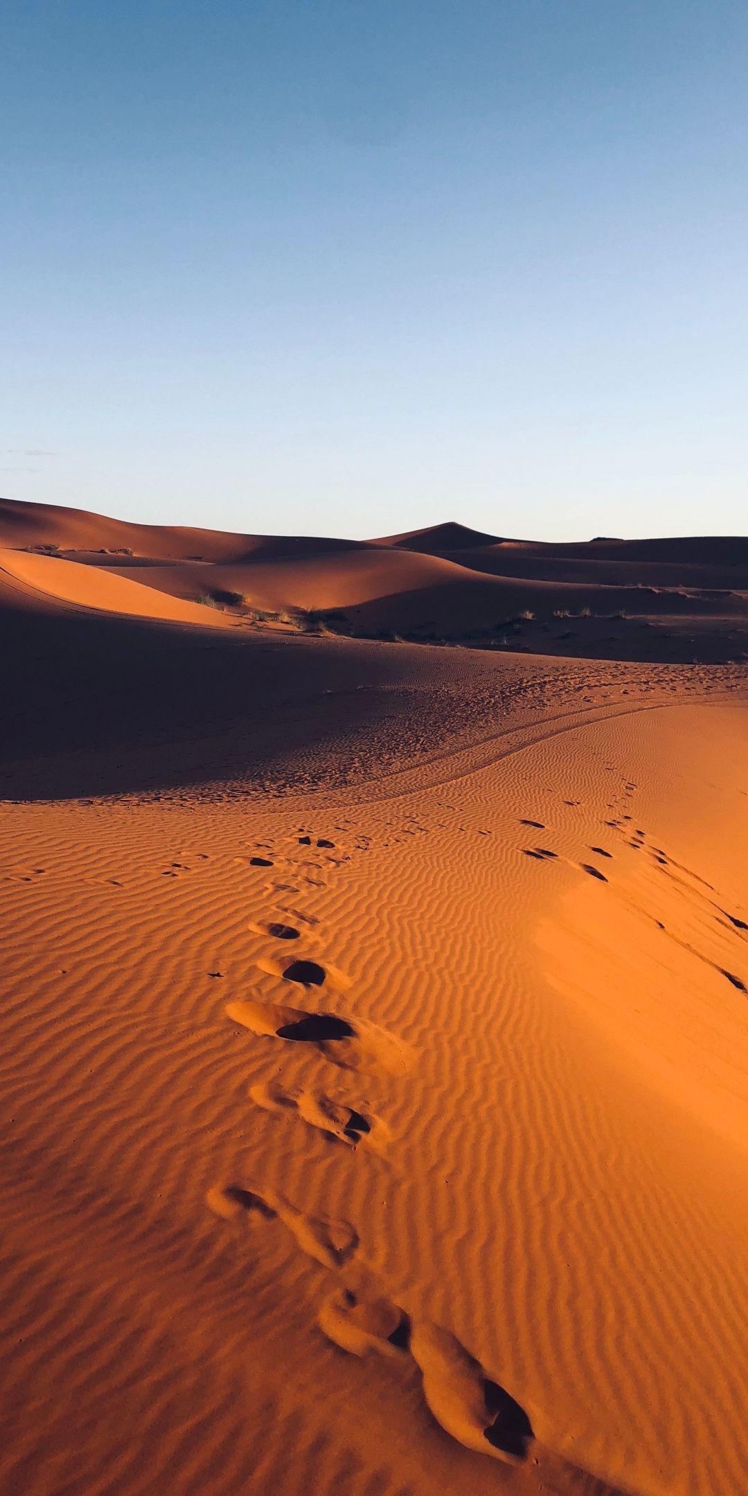 Morocco, marks, dunes, desert, sand, 1080x2160 wallpaper. Desert