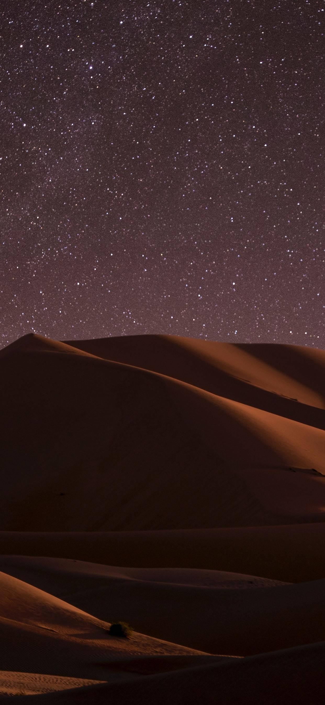 Desert, Night, Dune, Starry, Stars 1242x2688 IPhone 11 Pro XS Max Wallpaper, Background, Picture, Image