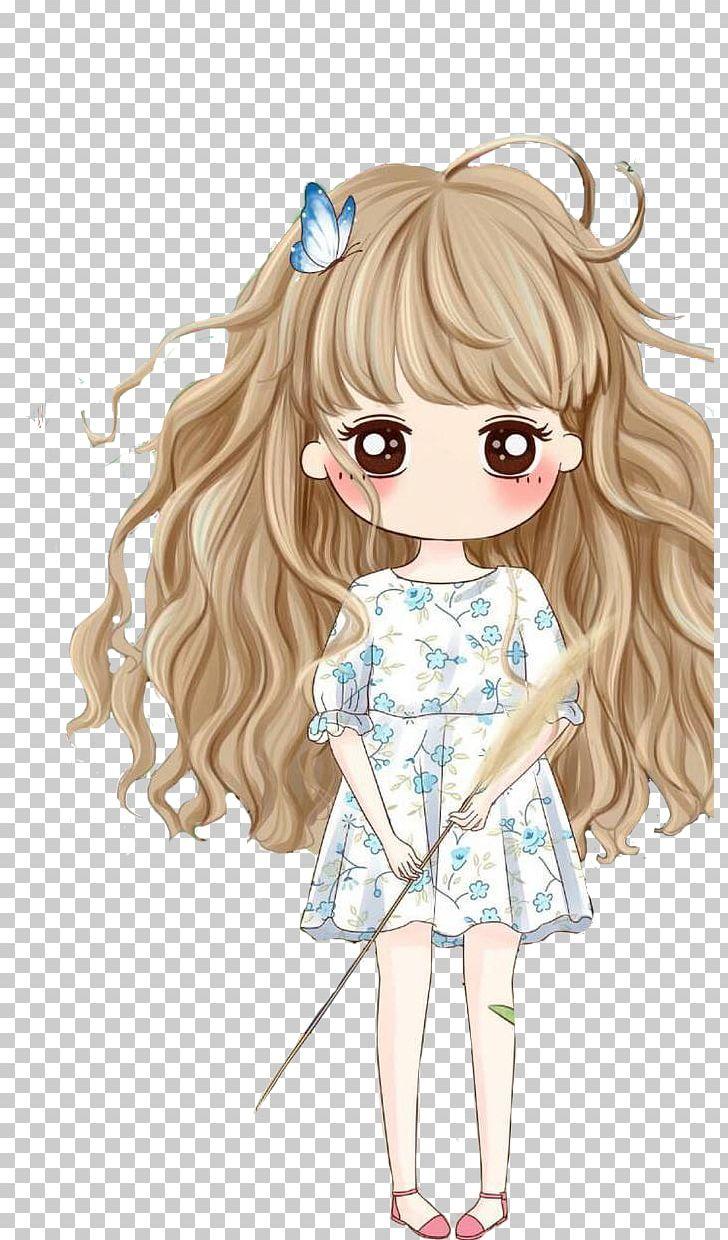 Girl Cartoon Cuteness Drawing Illustration PNG, Clipart, Animals