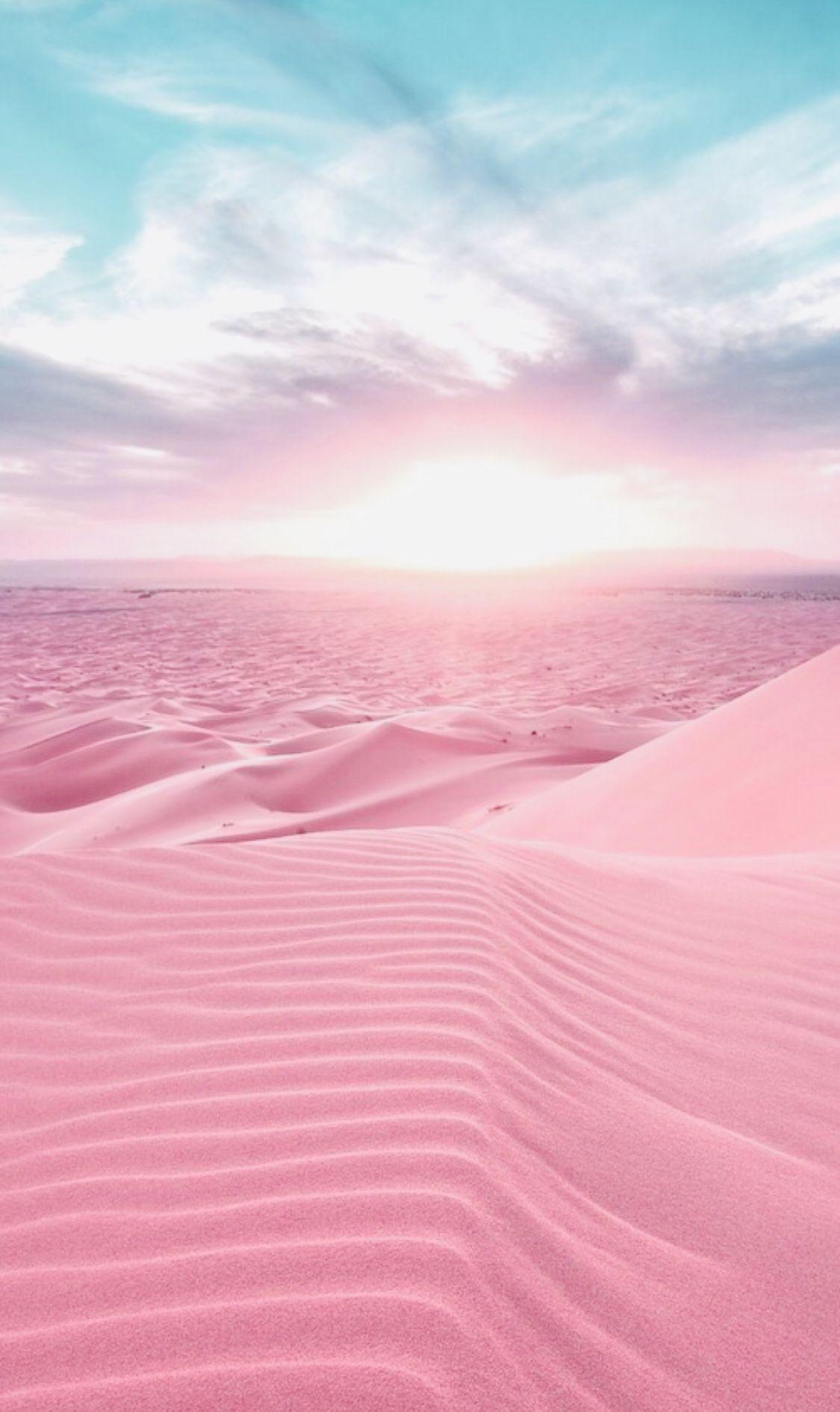 iPhone Wallpaper. Sand, Pink, Sky, Desert, Natural environment, Dune