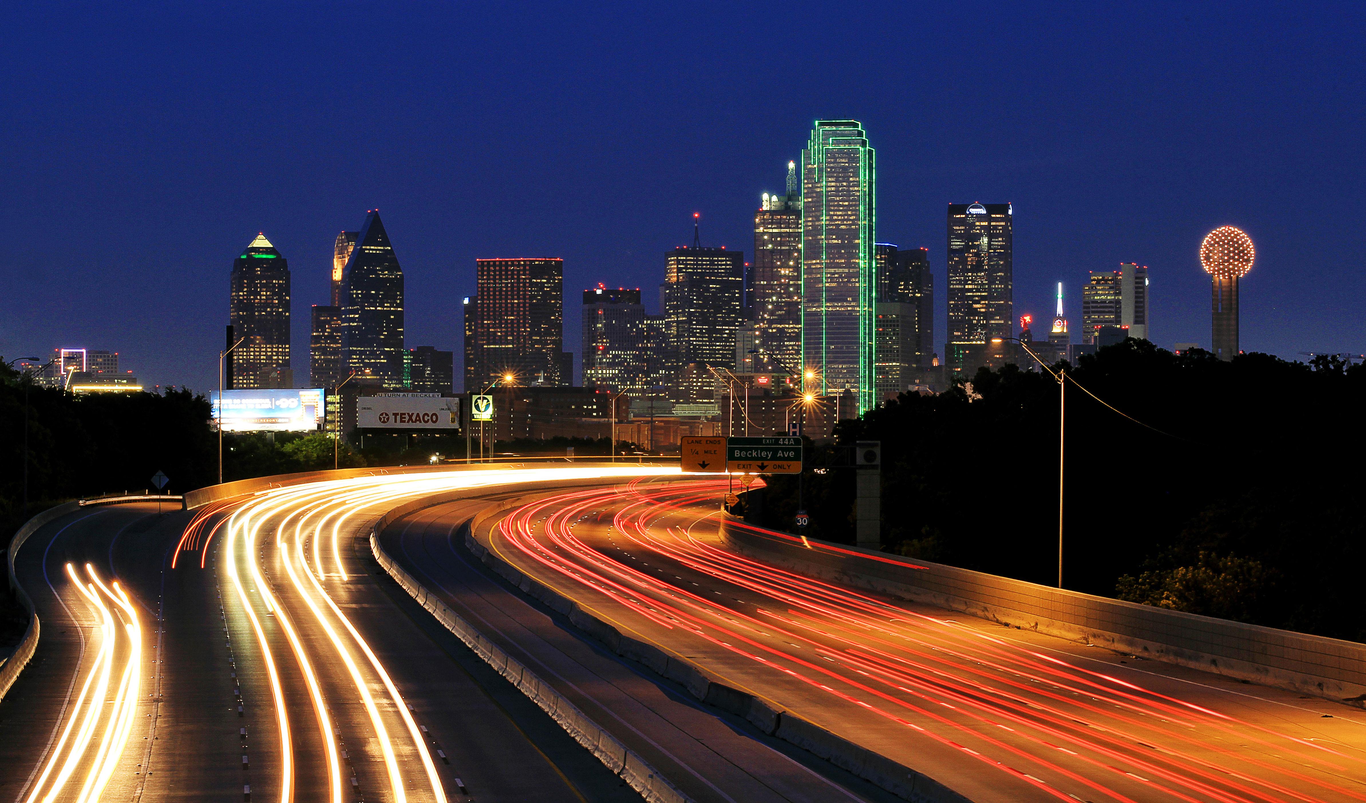Dallas Texas Lights Skyscrapers Wallpaper, HD City 4K Wallpaper