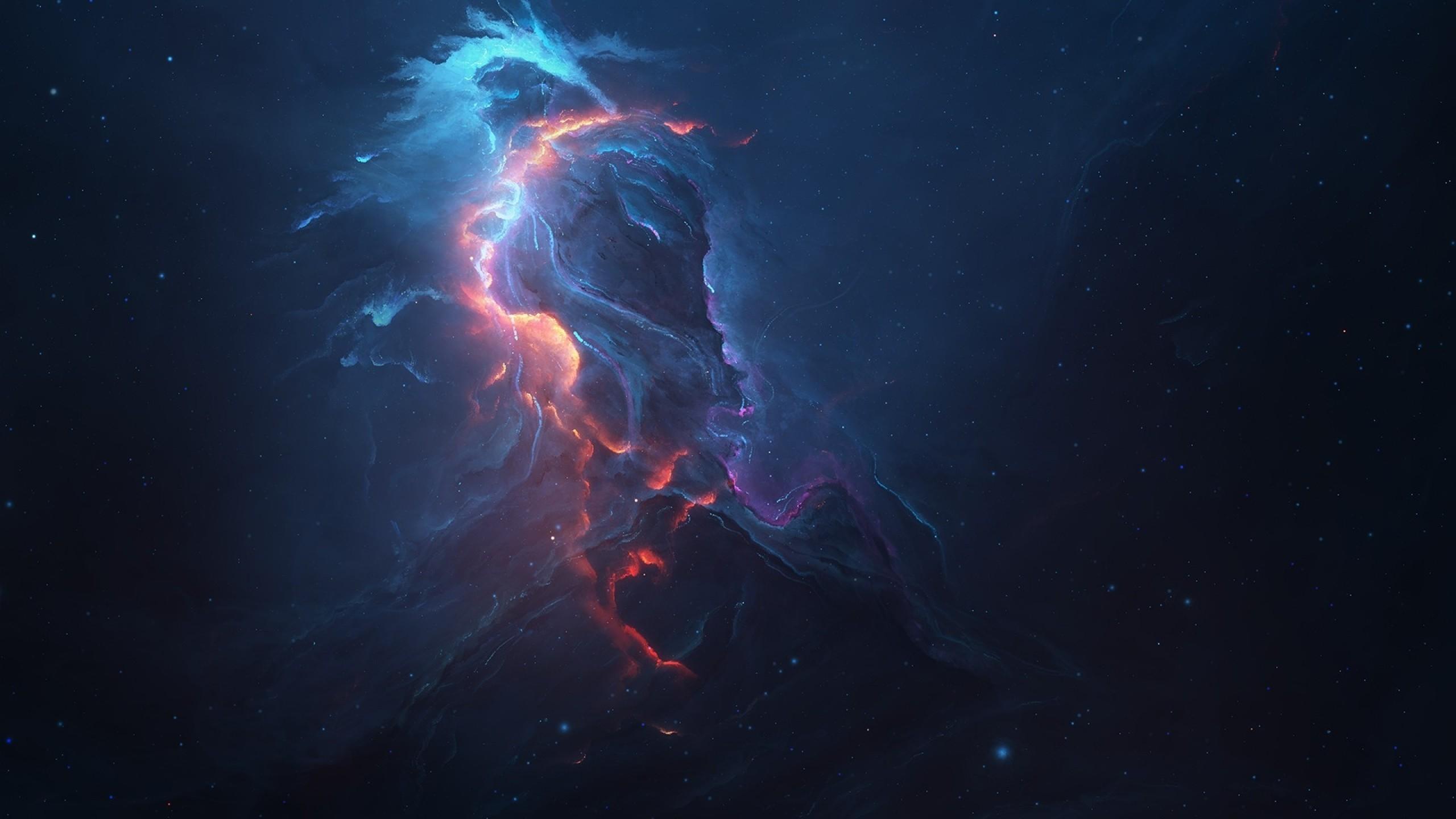 Download 2560x1440 Nebula, Galaxy, Stars, Sci Fi Wallpaper