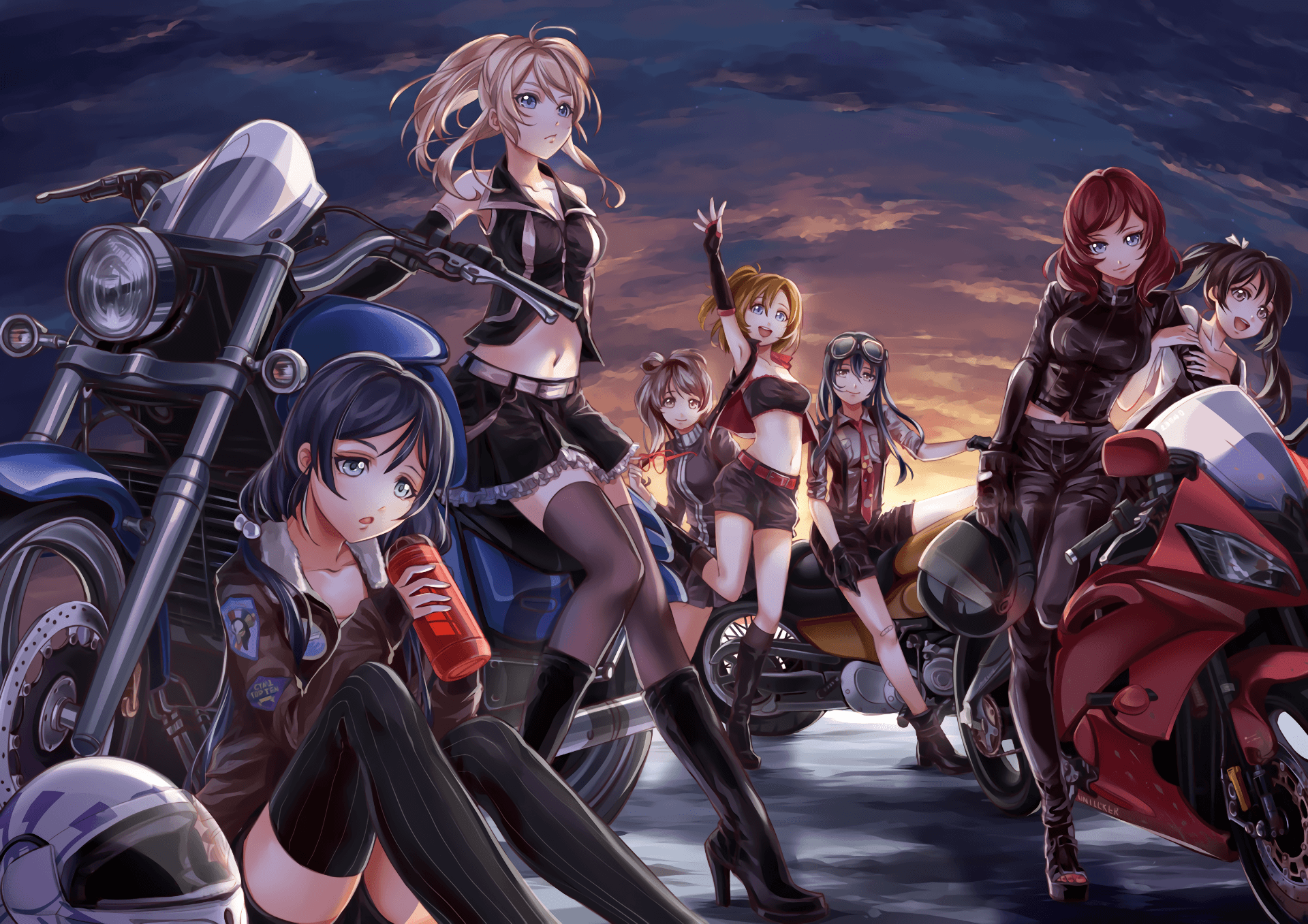 Motorcycle Anime HD Wallpaper and Background Image