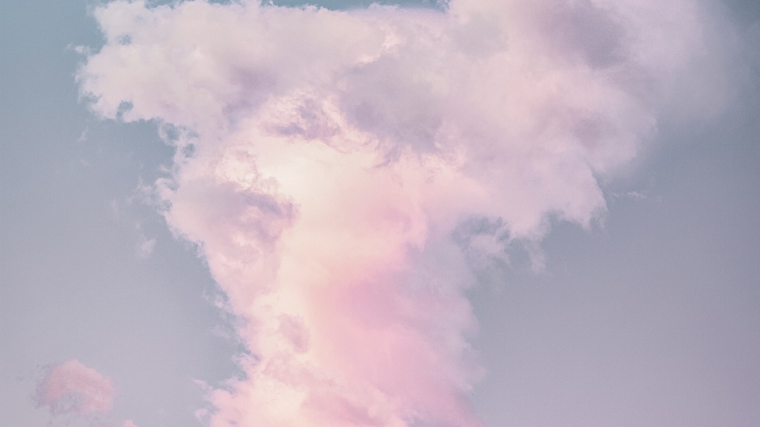 Download wallpaper 2560x1440 clouds, porous, sky, pastel