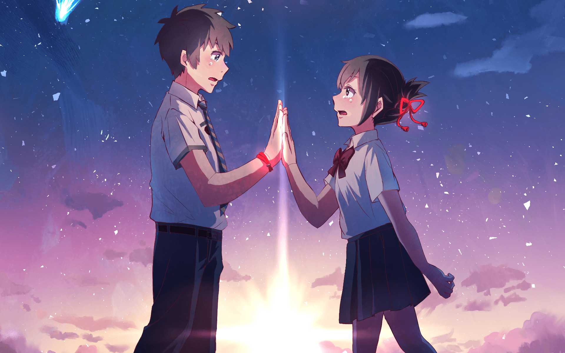 Anime Your Name. Mitsuha Miyamizu Taki Tachibana Kimi No Na Wa. Fond  d'écran