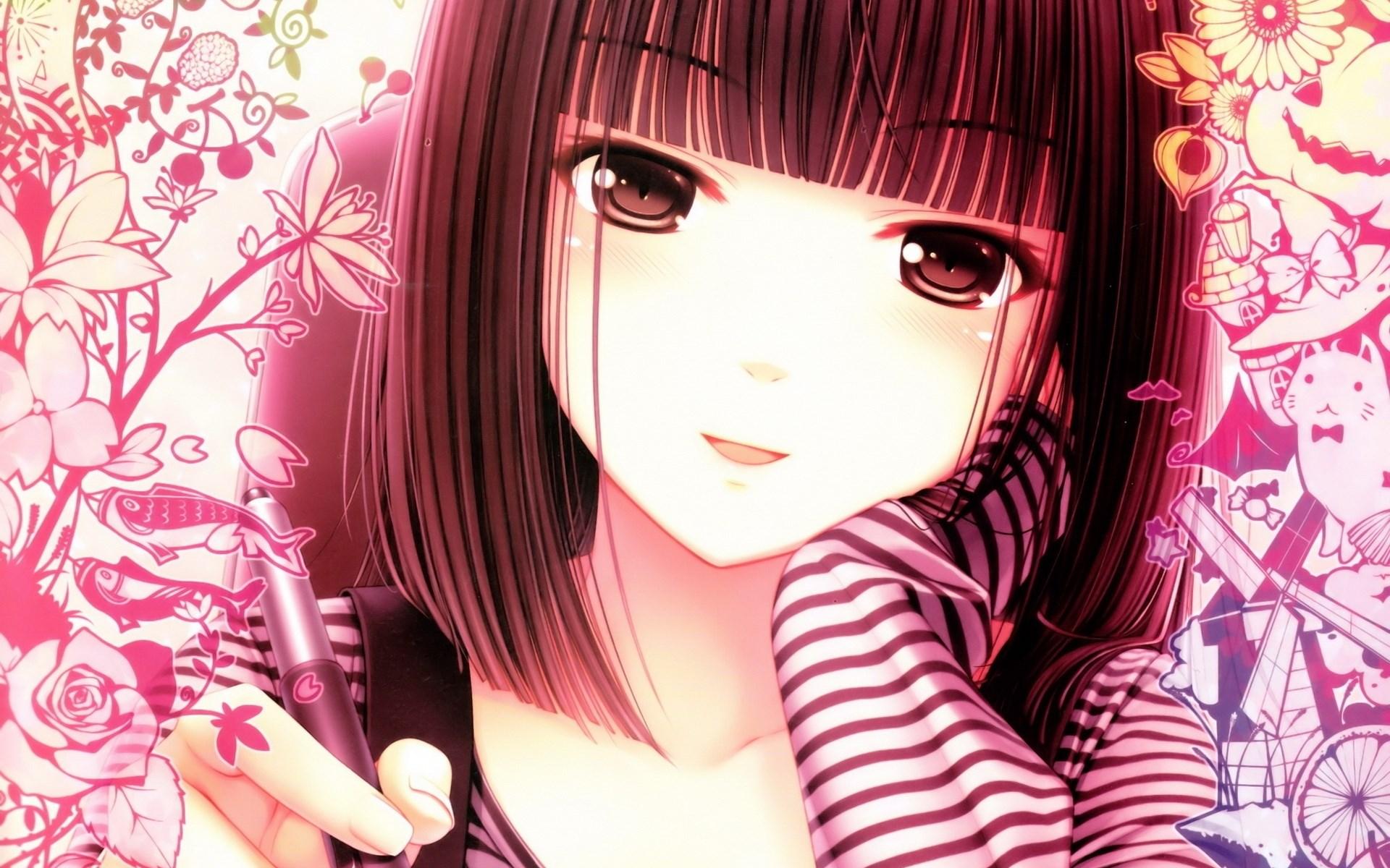 Anime Girl Cute Face, HD Wallpaper & background Download