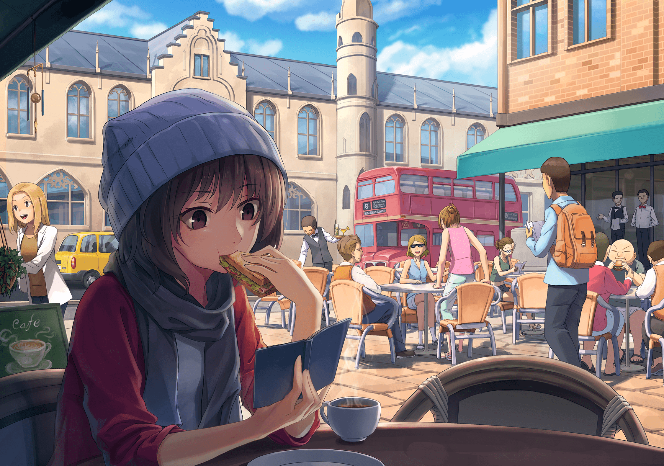 Anime Drinking Coffee Wallpapers Wallpaper Cave