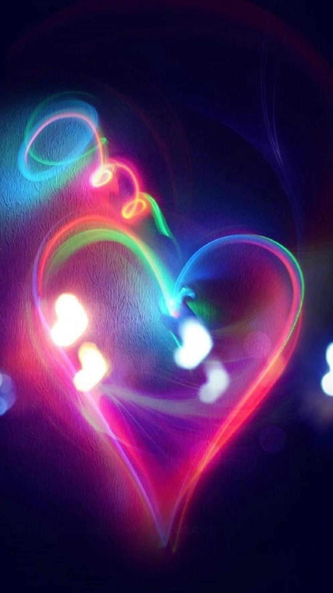 Love Lights Smartphone Wallpaper HD Heart