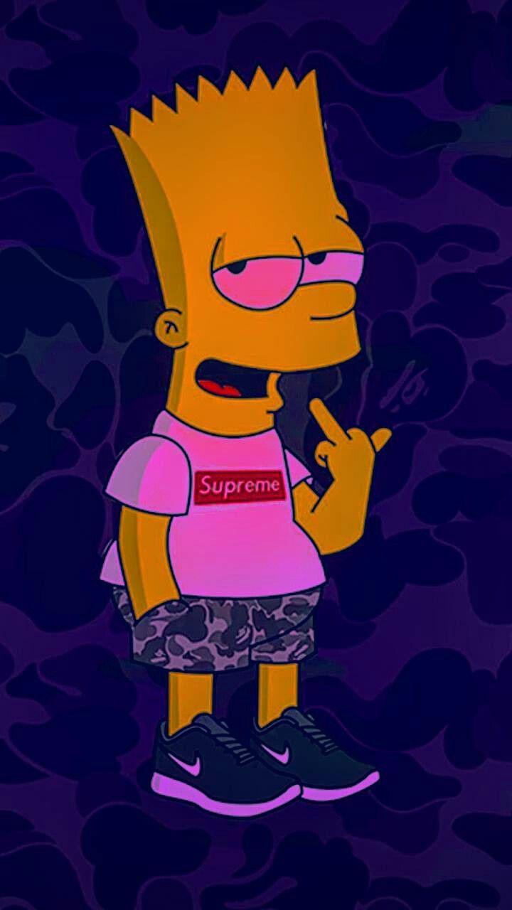 Bart Simpson lock screen wallpaper background for iPhone 6 7 8 X