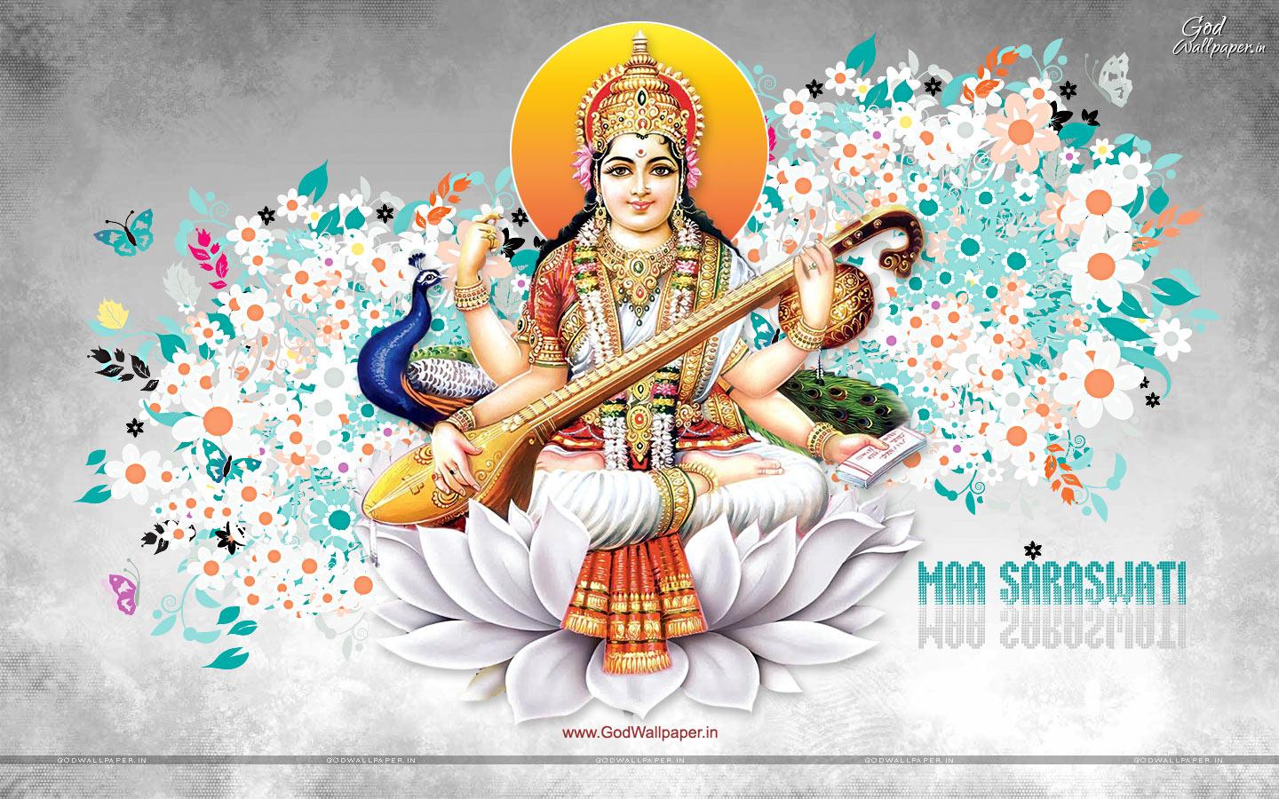 Beautiful Saraswati HD Wallpaper Free Download