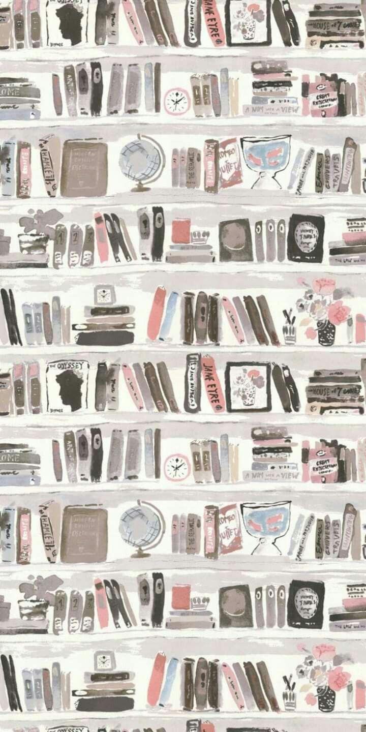 Phone library background! LOVE IT. Blush wallpaper, Book