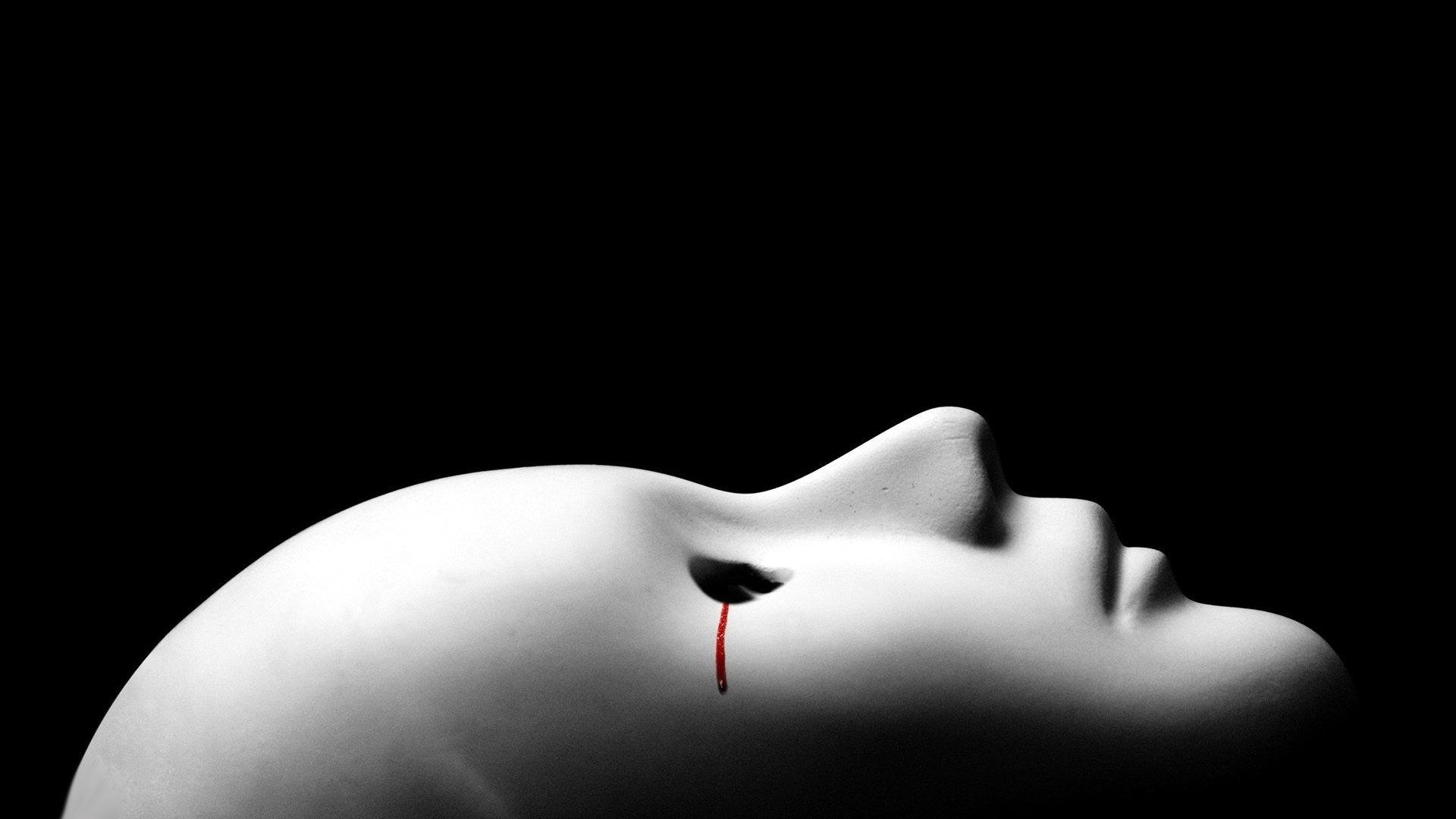 white, Mask, , Blood tear face Wallpaper HD / Desktop and Mobile
