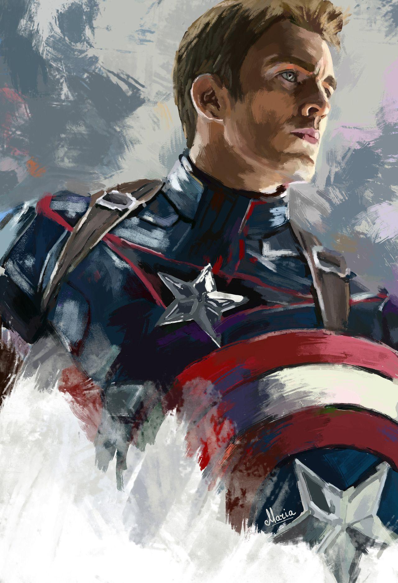 I'm with you until the end of the line. Captain america art