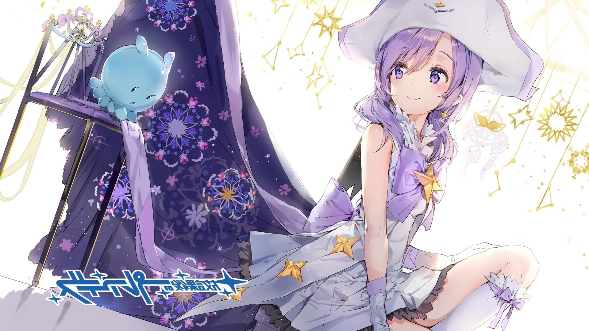 HD wallpaper: woman with purple hair anime wallpaper, pani poni dash,  kashiwagi yuum