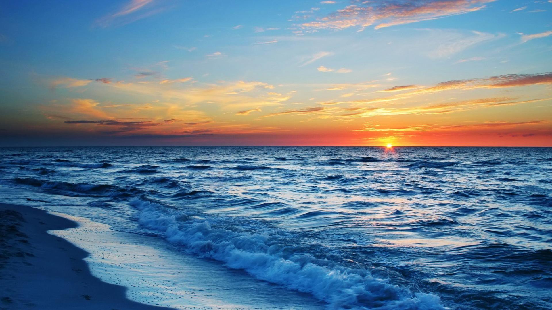 ocean sunset picture image, Ocean