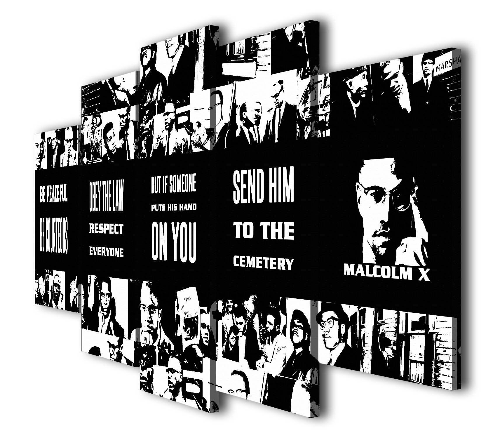 Panels Malcolm X Quotes Special Painting Picture Canvas Poster