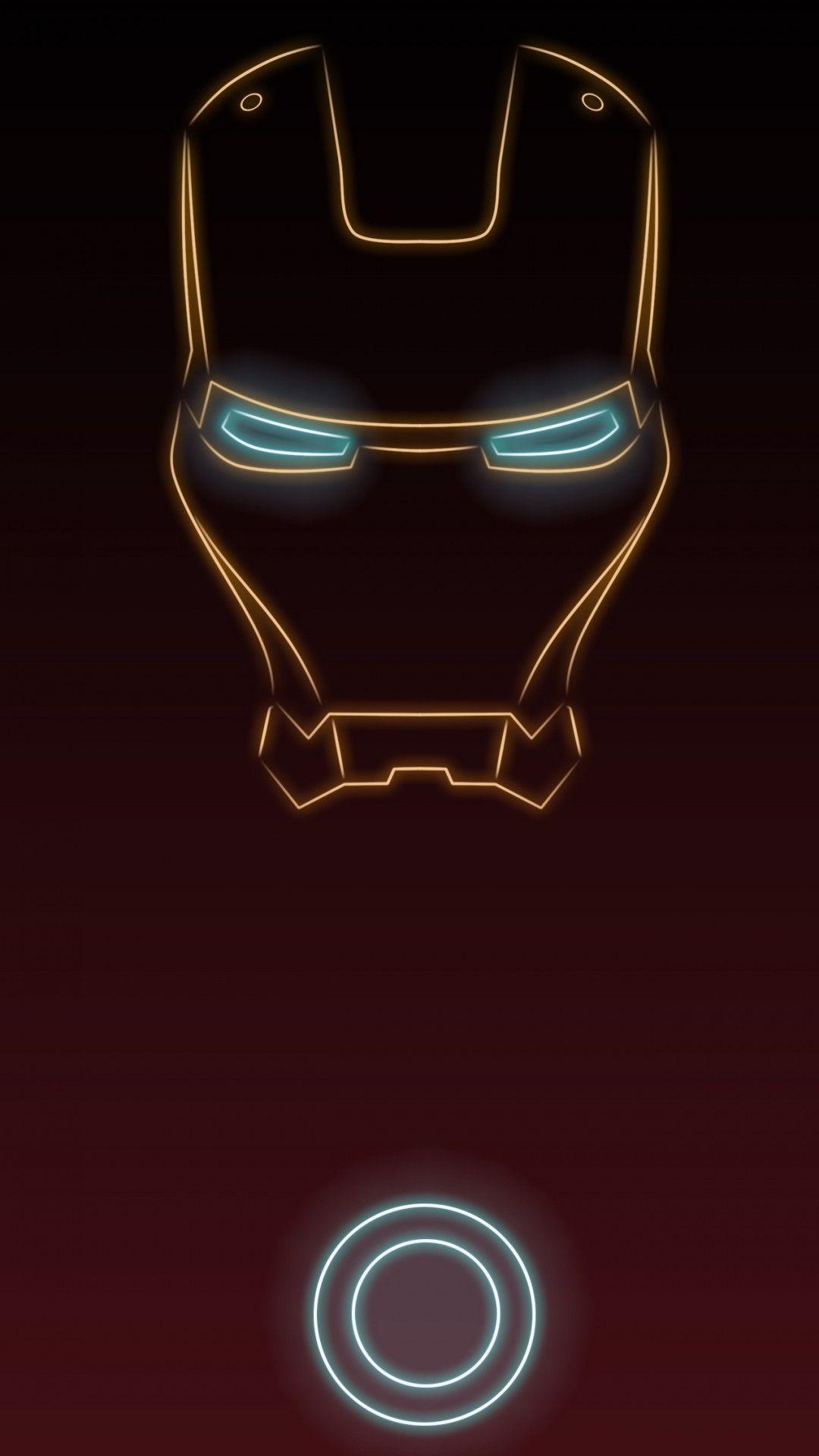 Iron man. Tap to see more Superheroes Glow With Neon