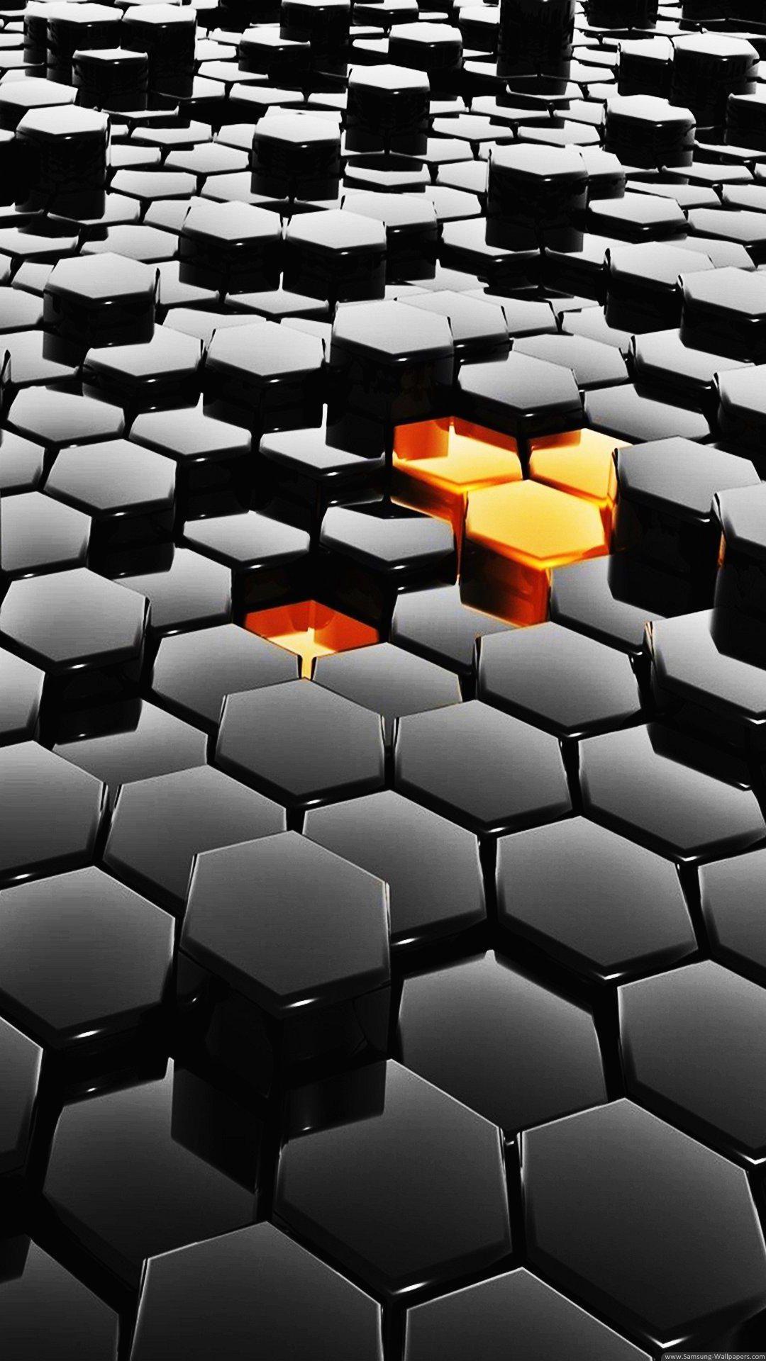 3D Wallpaper HD For Android, iPhone Hexagon