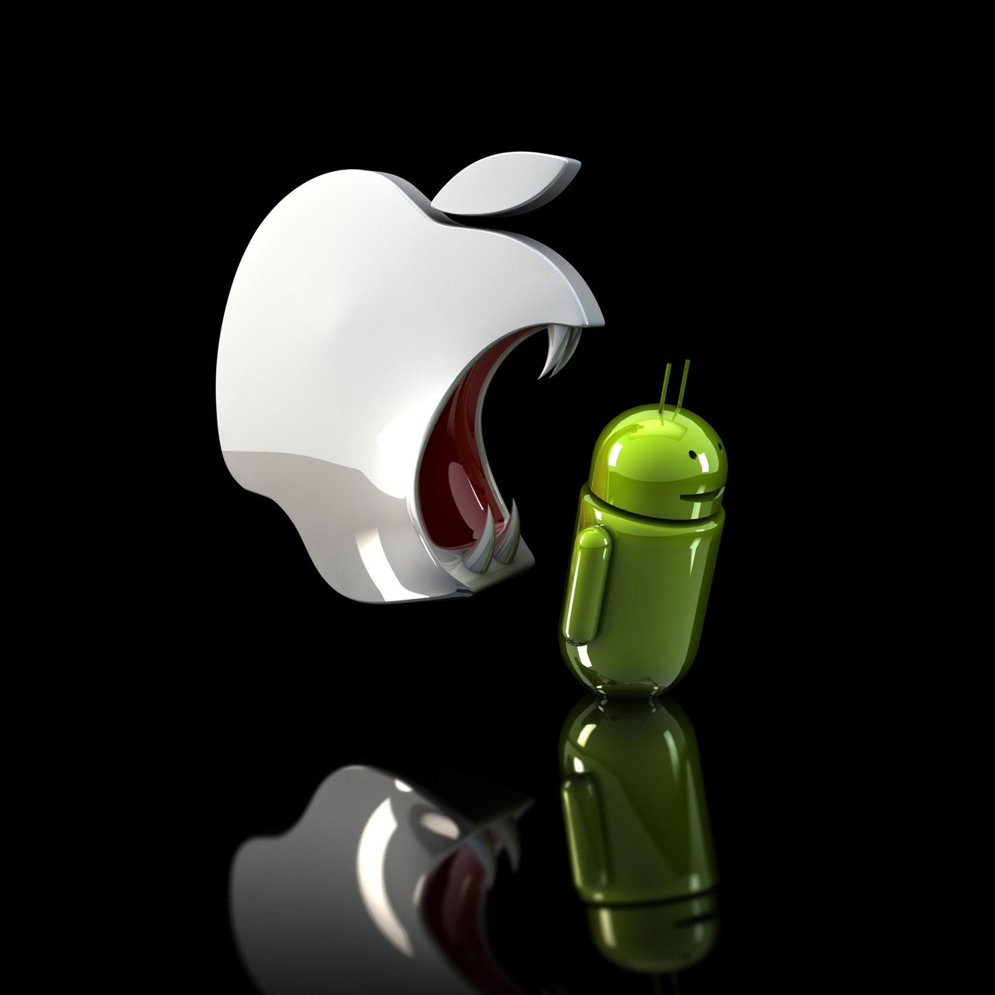 Funny Apple and Android Logo -Logo Brands For Free HD 3D