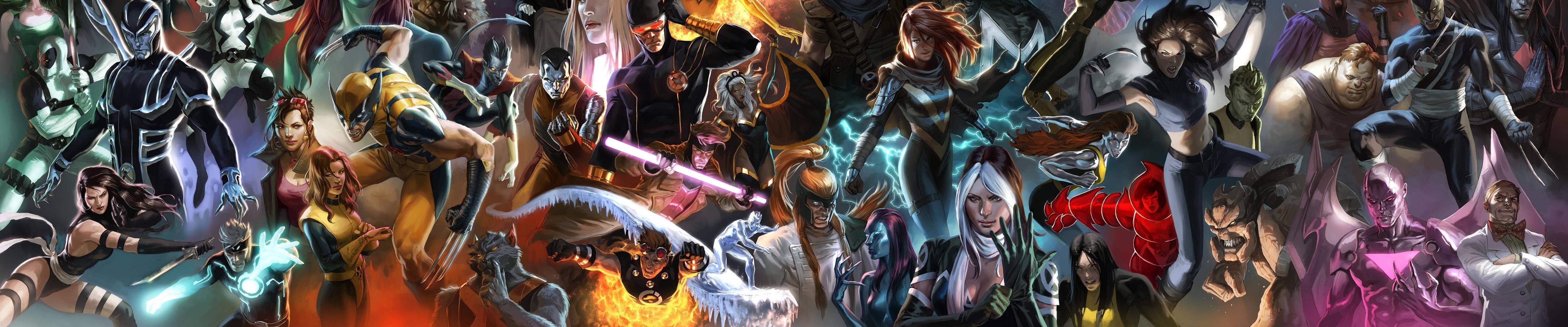 Really Large X Men Wallpaper. Has Almost Everyone And Some