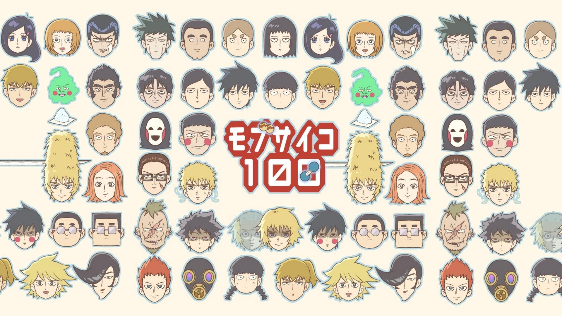 Assorted anime character illustration, Mob Psycho anime HD