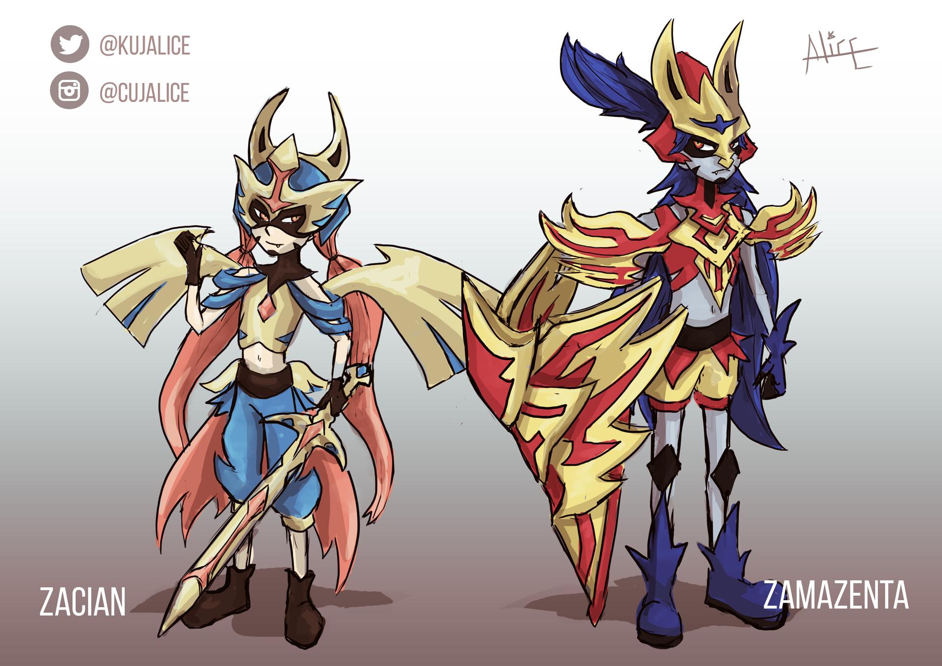 Alice A and Zamazenta Gijinkas