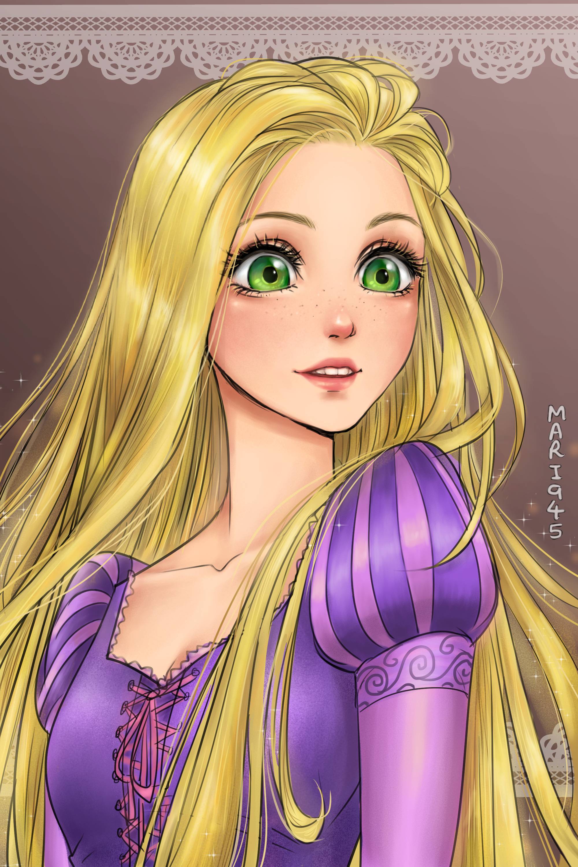 Princesa Rapunzel Disney Fondo Anime Princess Reimagined