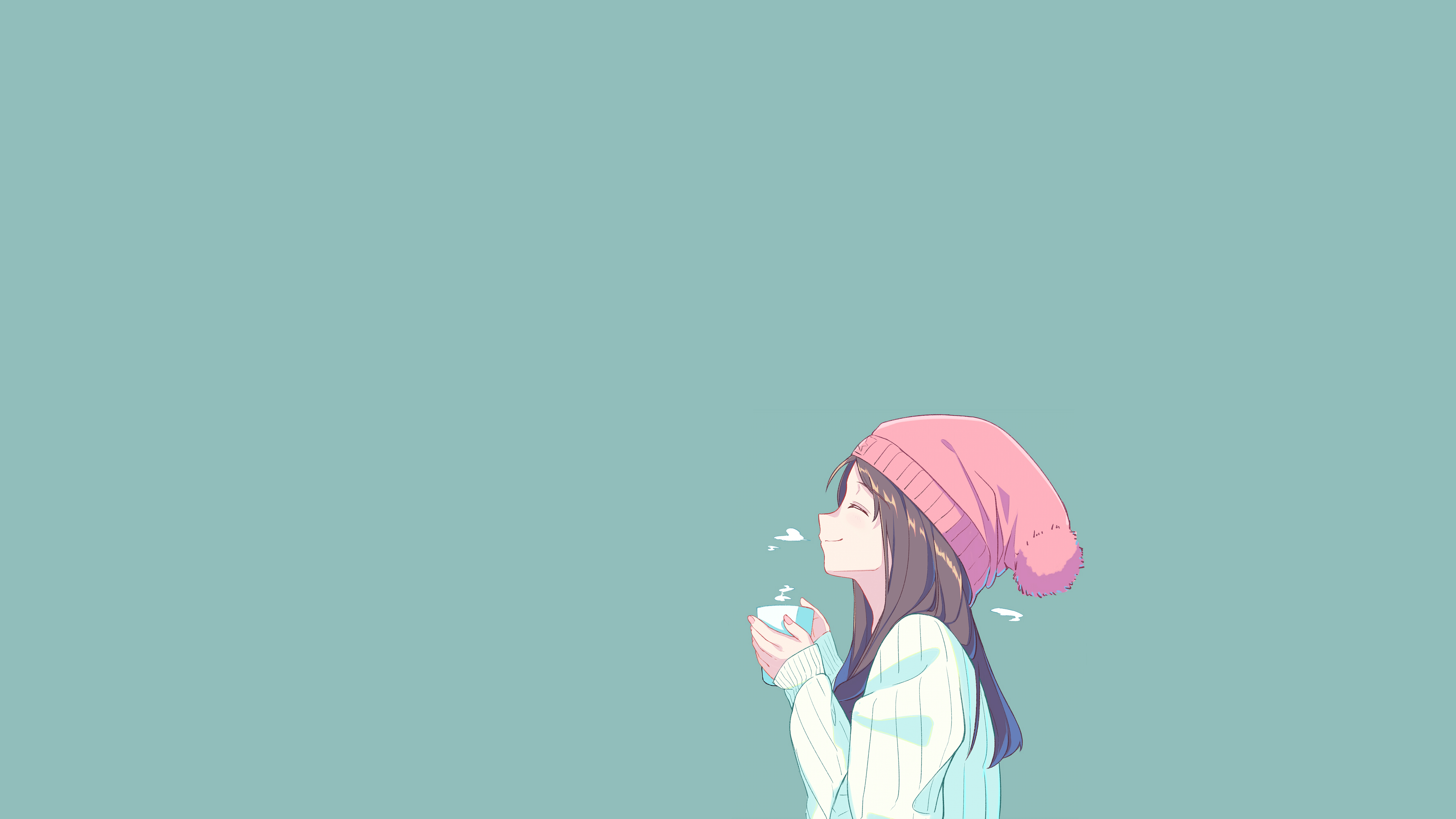 Aesthetic Anime Girl With Coffee
