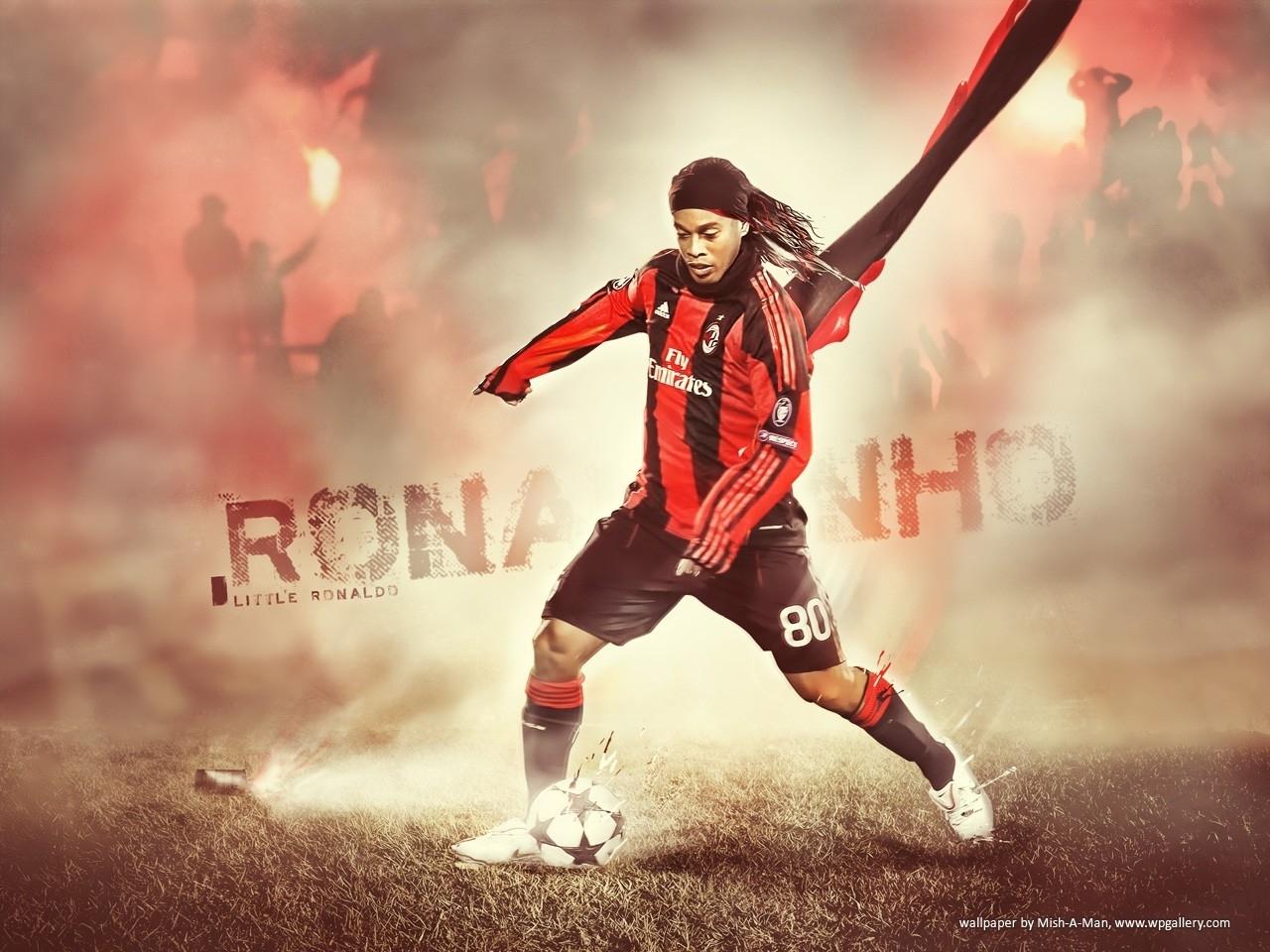 Download 1280x960 Soccer ronaldinho ac milan football player Wallpaper