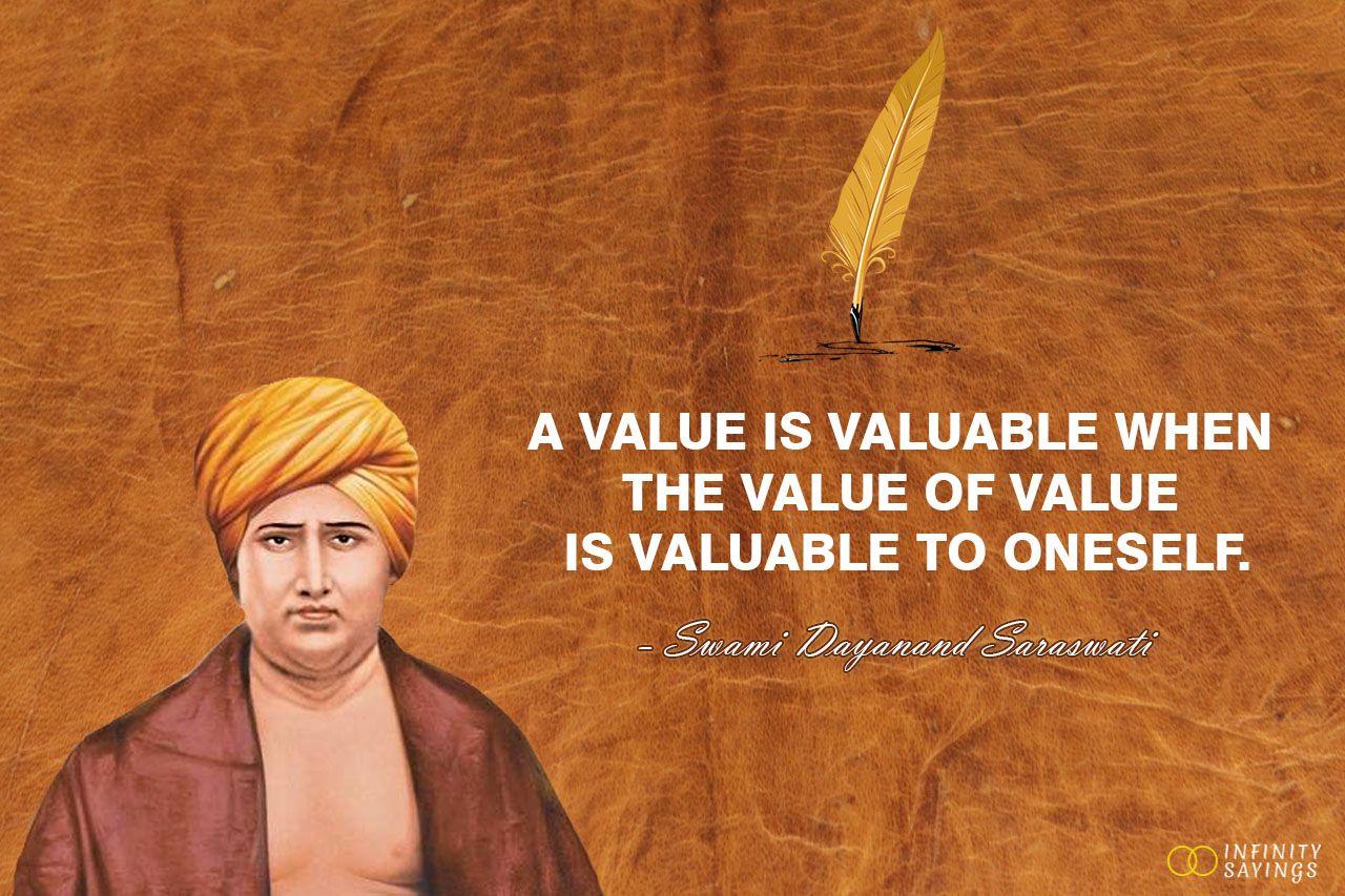 A value is valuable when the value of value is valuable to oneself