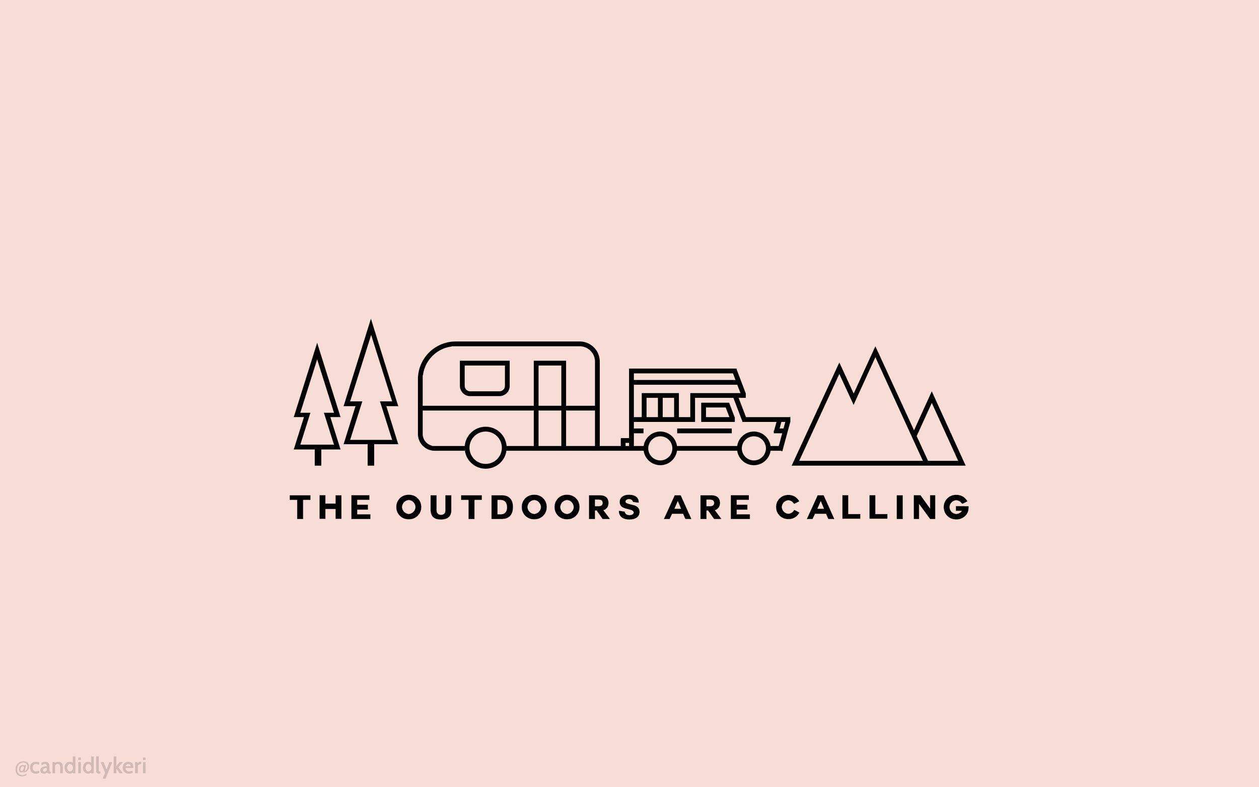 The Outdoors are Calling. Aesthetic desktop wallpaper, Wallpaper