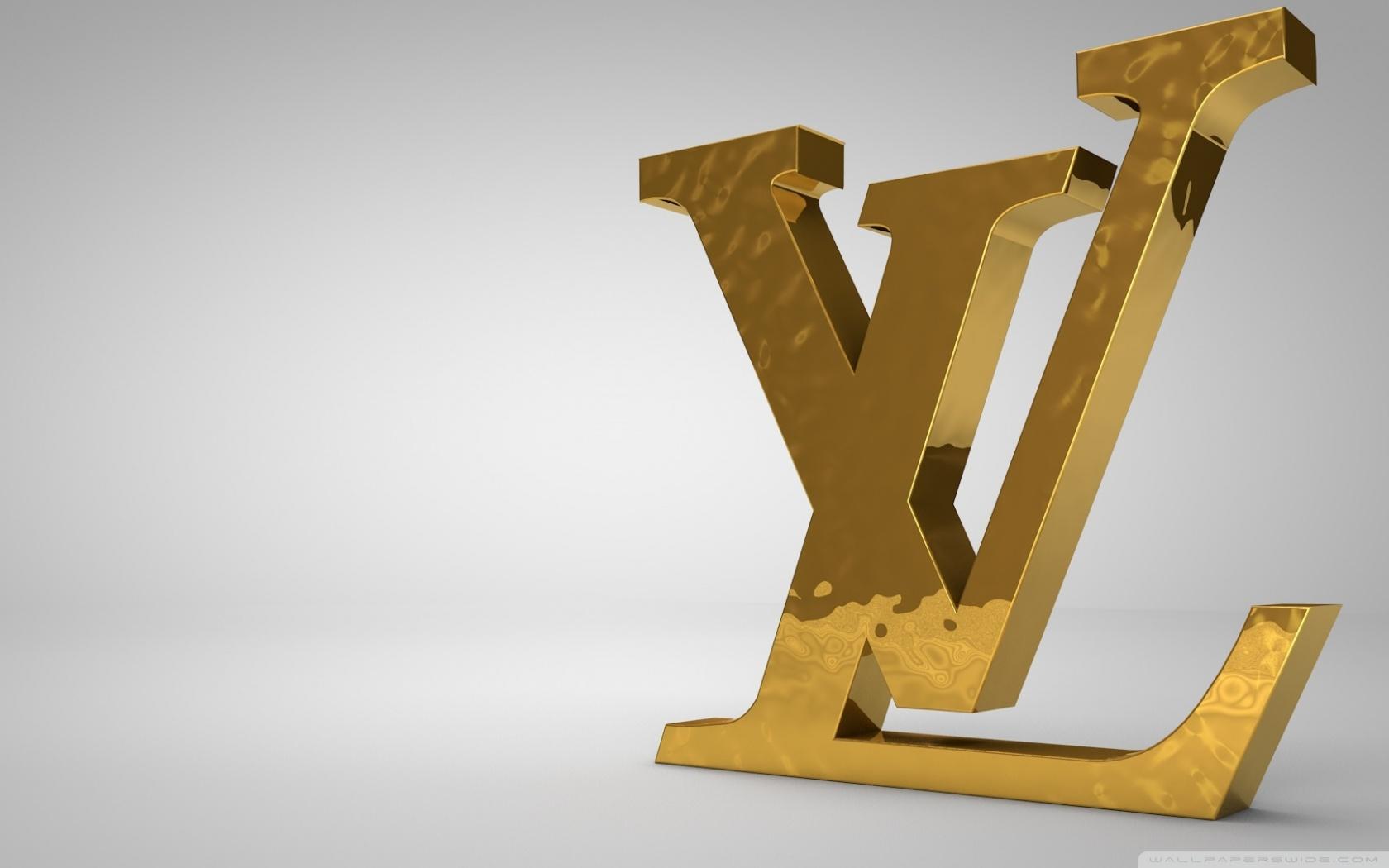 Louis Vuitton Golden Logo Ultra HD Desktop Background Wallpaper