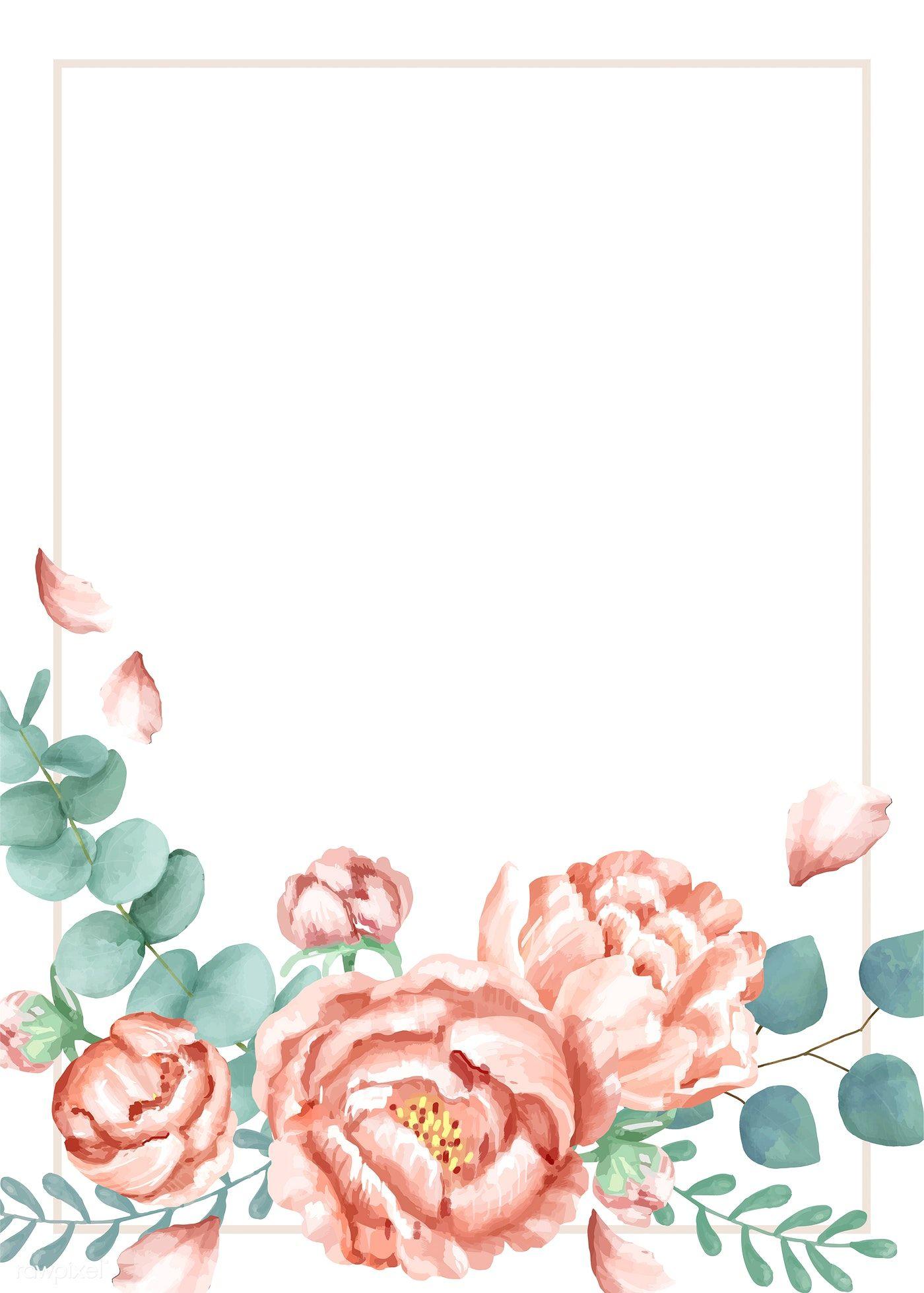 Invitation card with a floral theme. free image