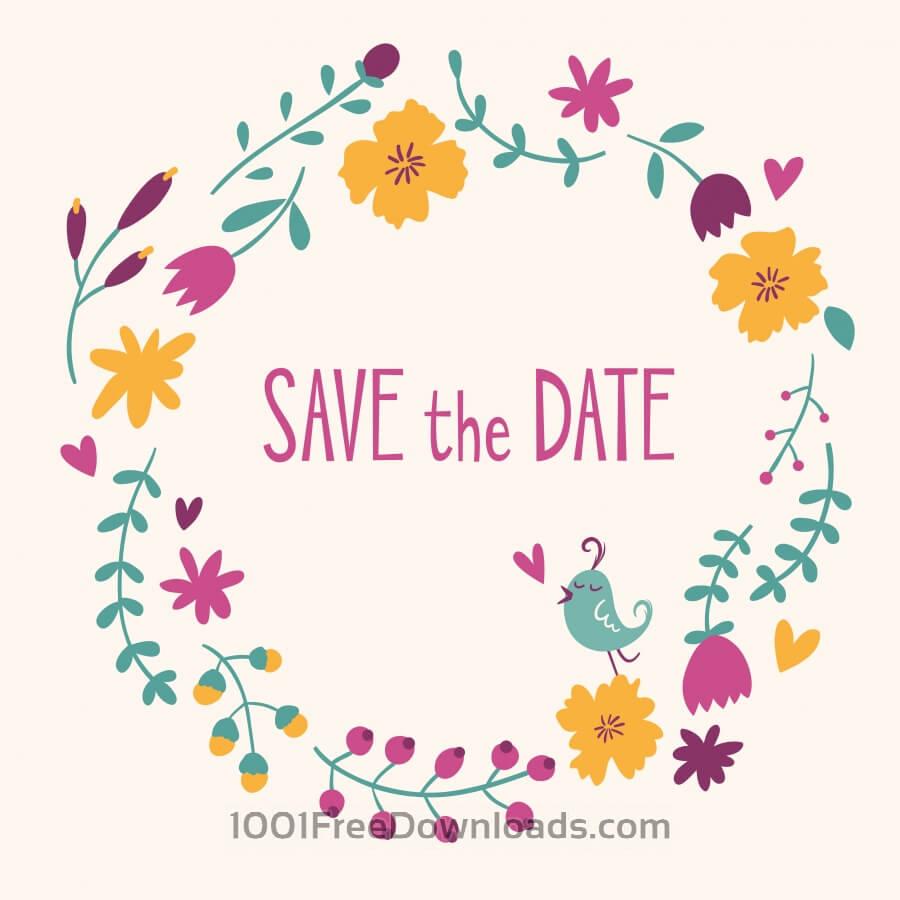 Save the date vector card