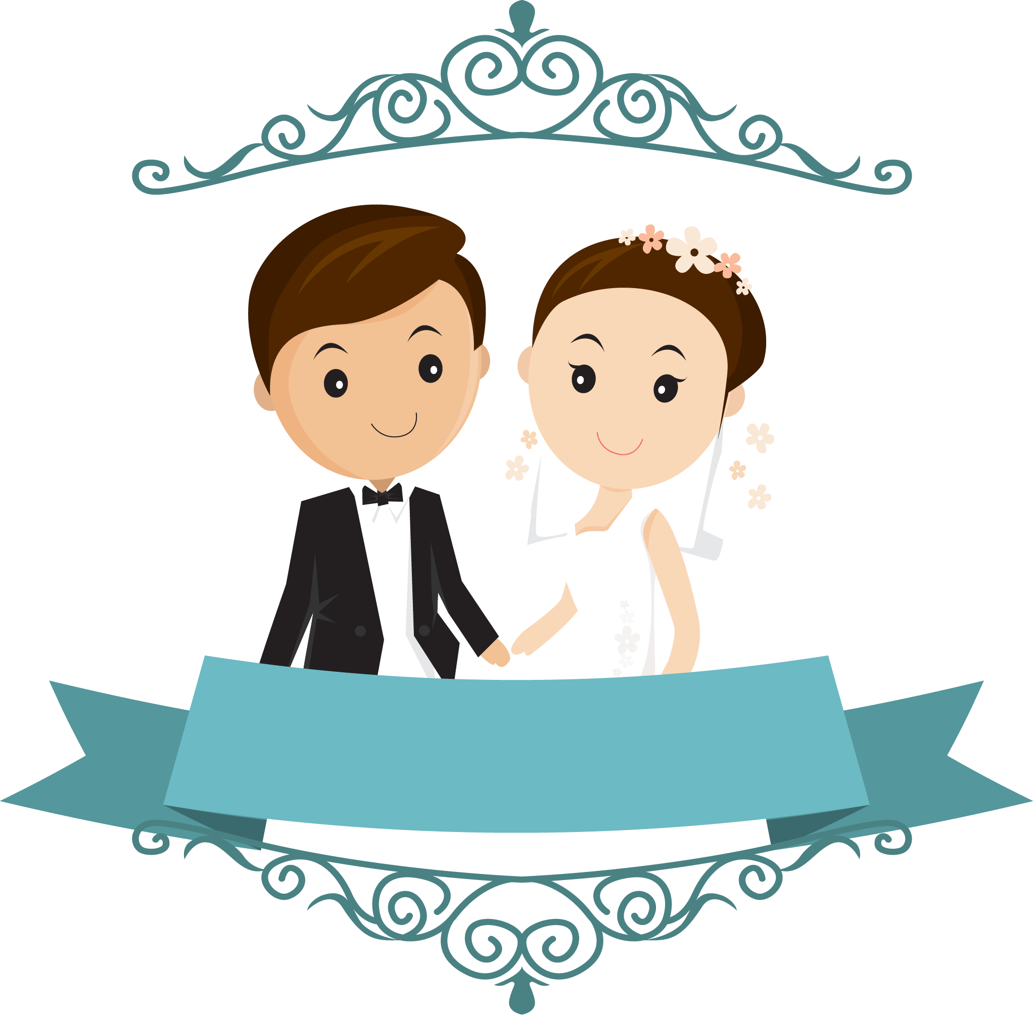 Wedding PNG Clipart, Bride And Groom Transparent PNG Image
