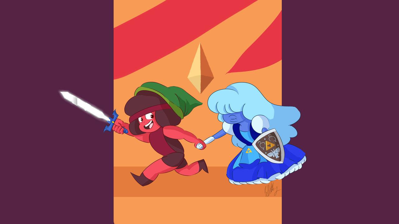 Free download Ruby and Sapphire Steven Universe and Zelda