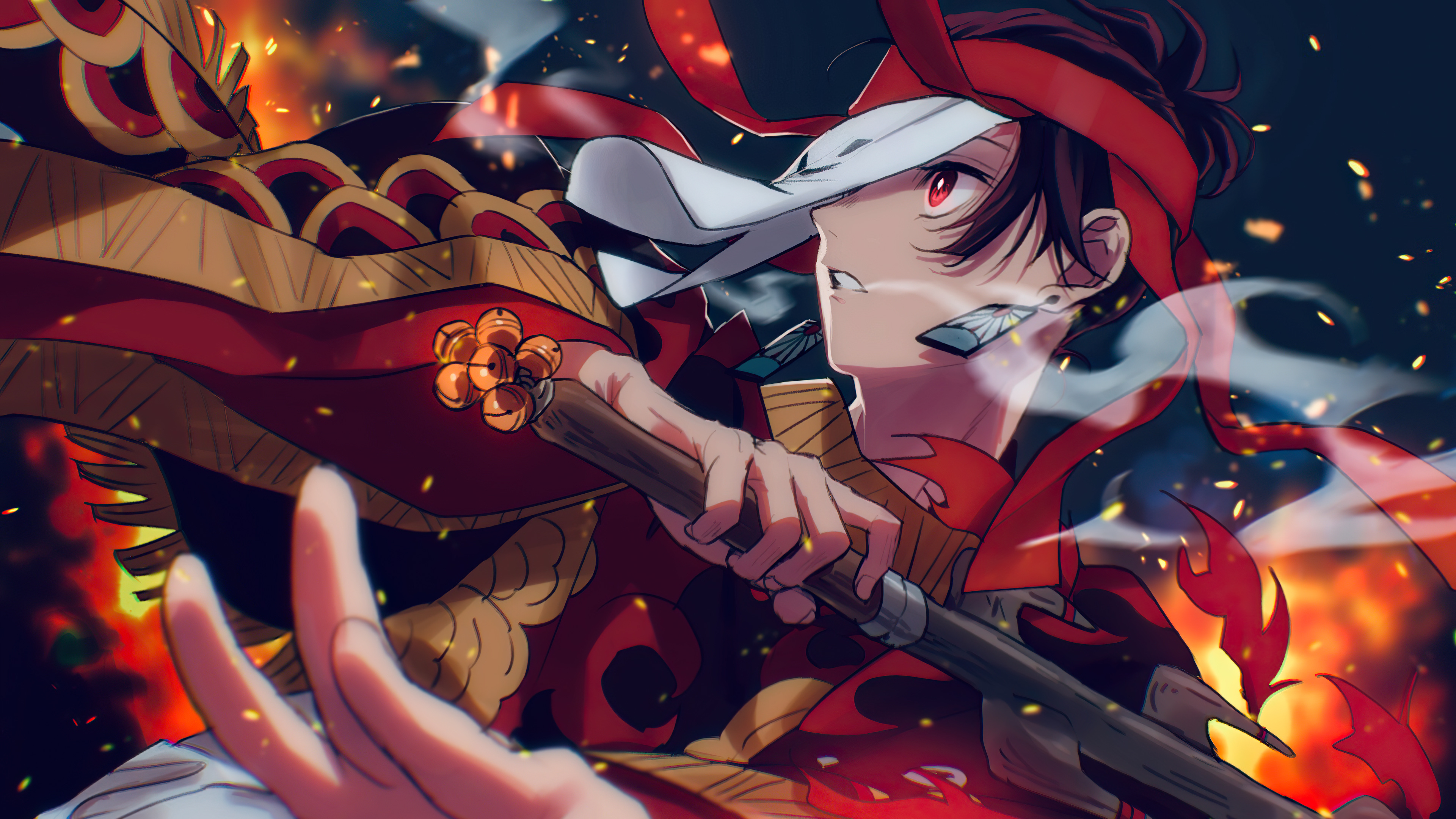 Tanjiro Kamado from Demon Slayer Anime Wallpaper 4k Ultra HD