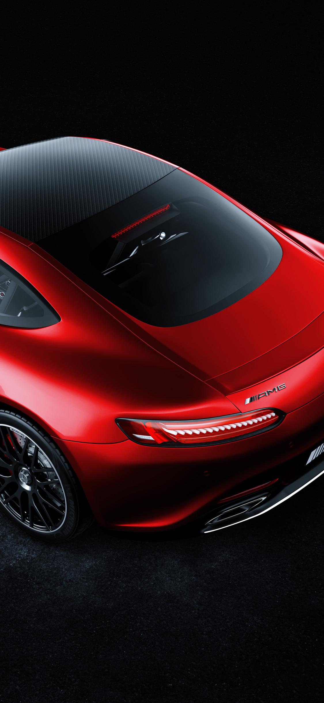 Red Mercedes Benz Amg GT 4k iPhone XS, iPhone iPhone X