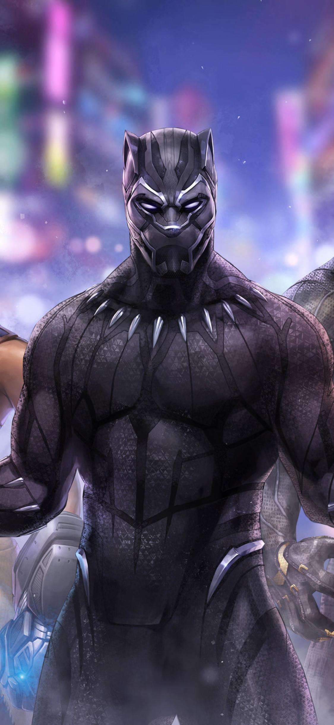 Black Panther Marvel Fight iPhone XS, iPhone iPhone X