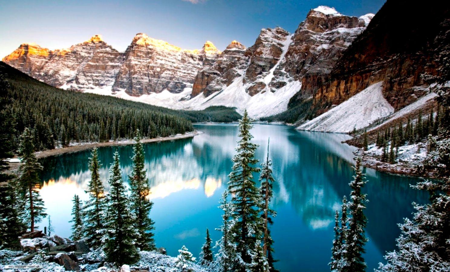 Winter Mountain Lake Desktop Wallpaper Free Download Lake Wallpaper & Background Download