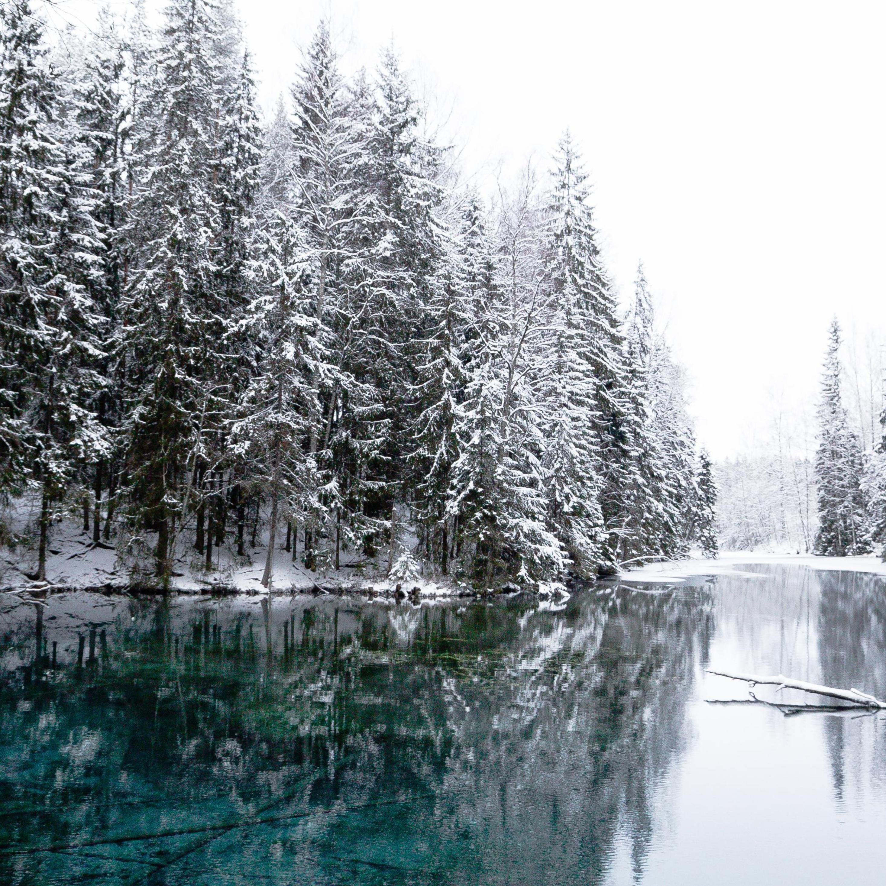 Winter Cold Lake iPad Pro Retina Display HD 4k